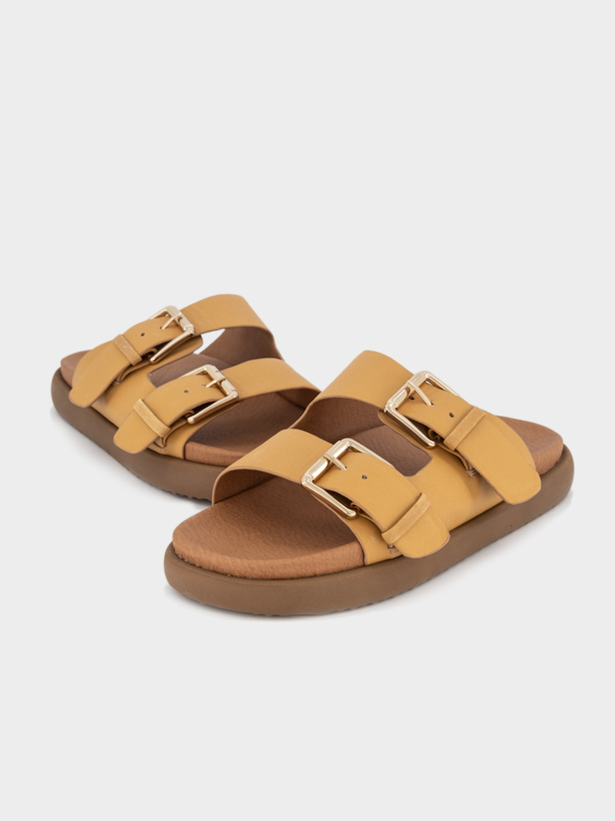 Womens Ultralite Buckle Sandal in Natural Leather