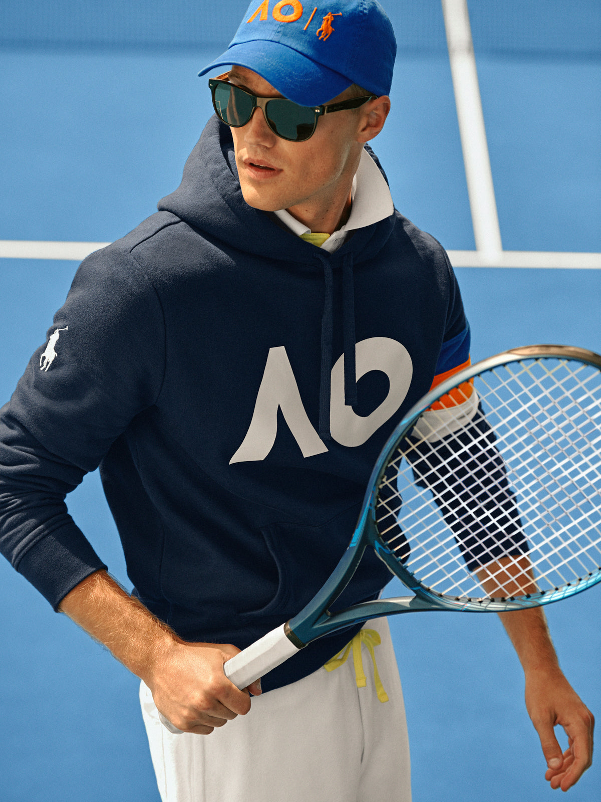 Australian Open M3 Pullover Hoodie in Navy Blue