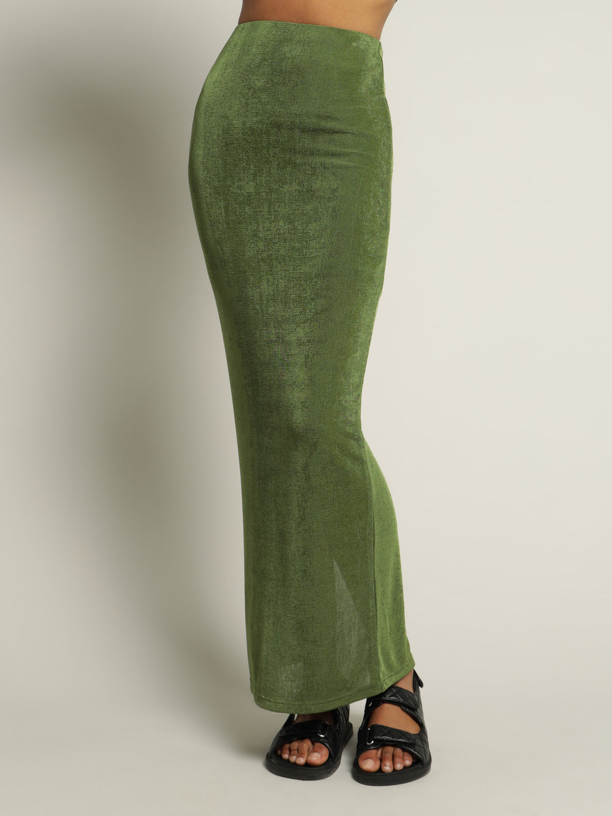 Talia Midi Skirt in Olive