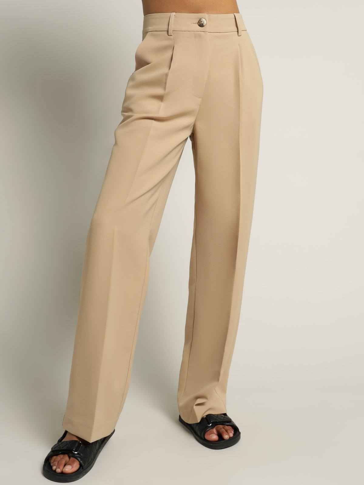 Claudia Longline Tailored Pant in Sand