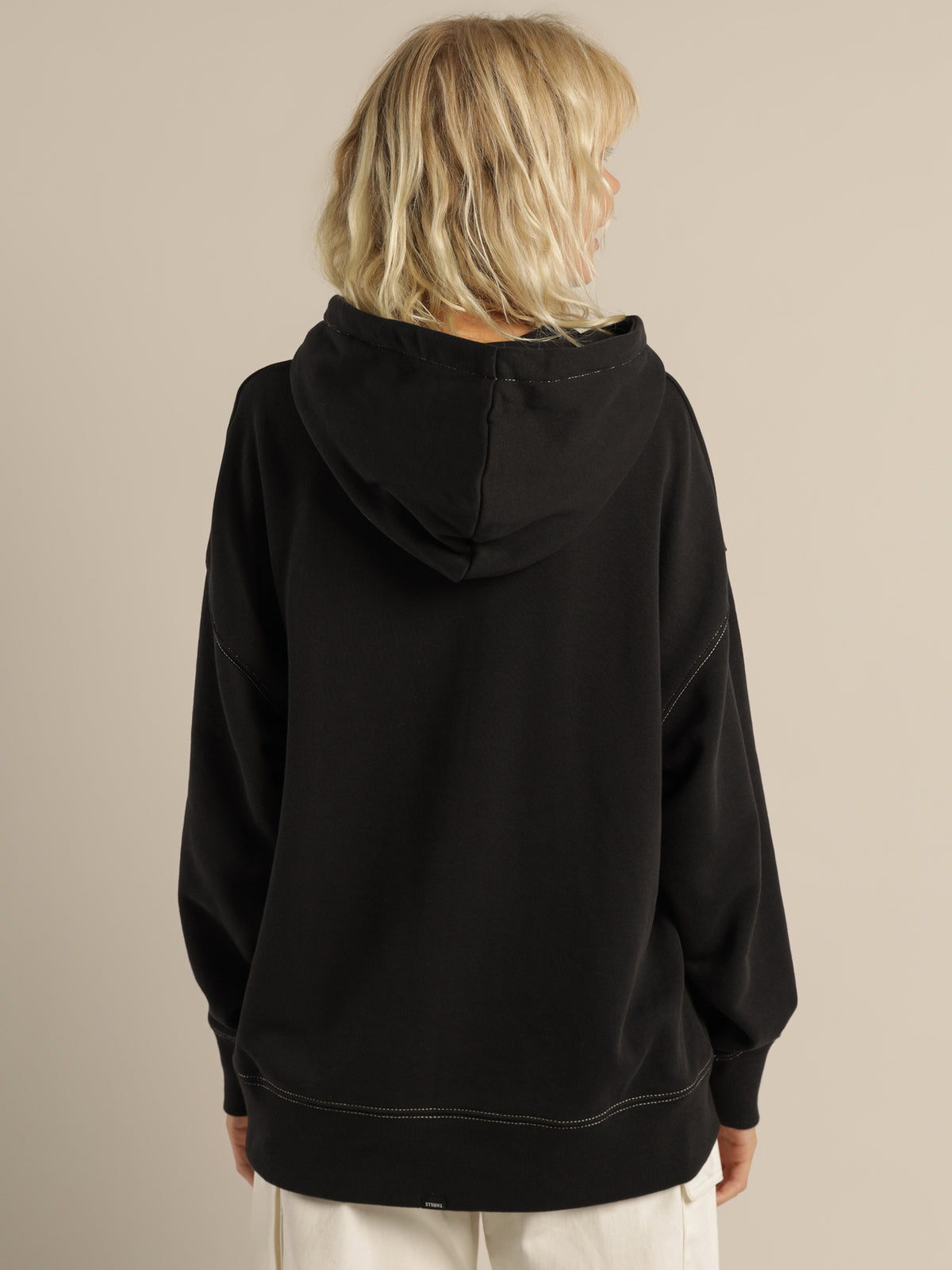 Infinite Thrills Slouch Hood in Washed Black