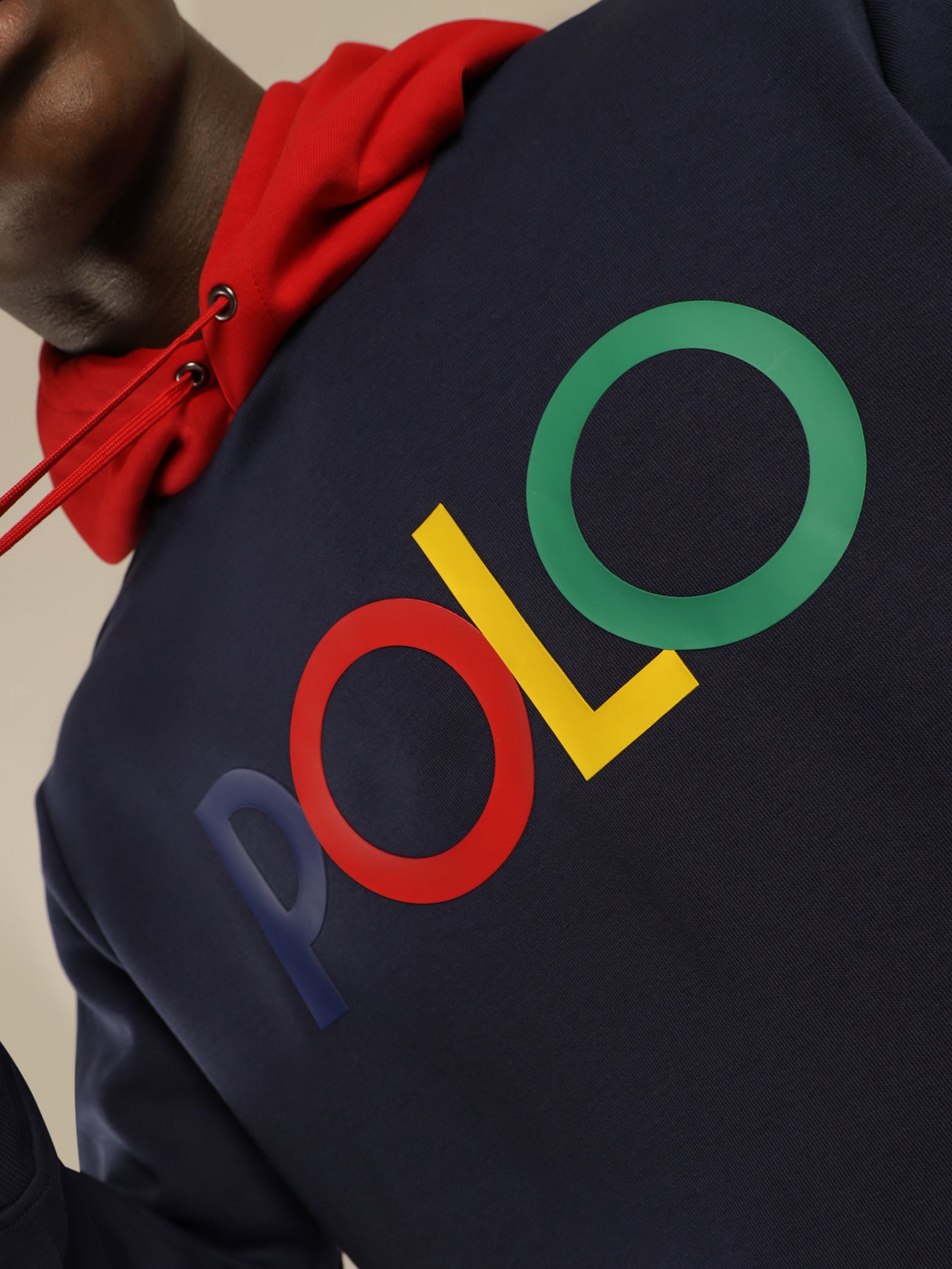 Polo Logo Double Knit Pullover Hoodie