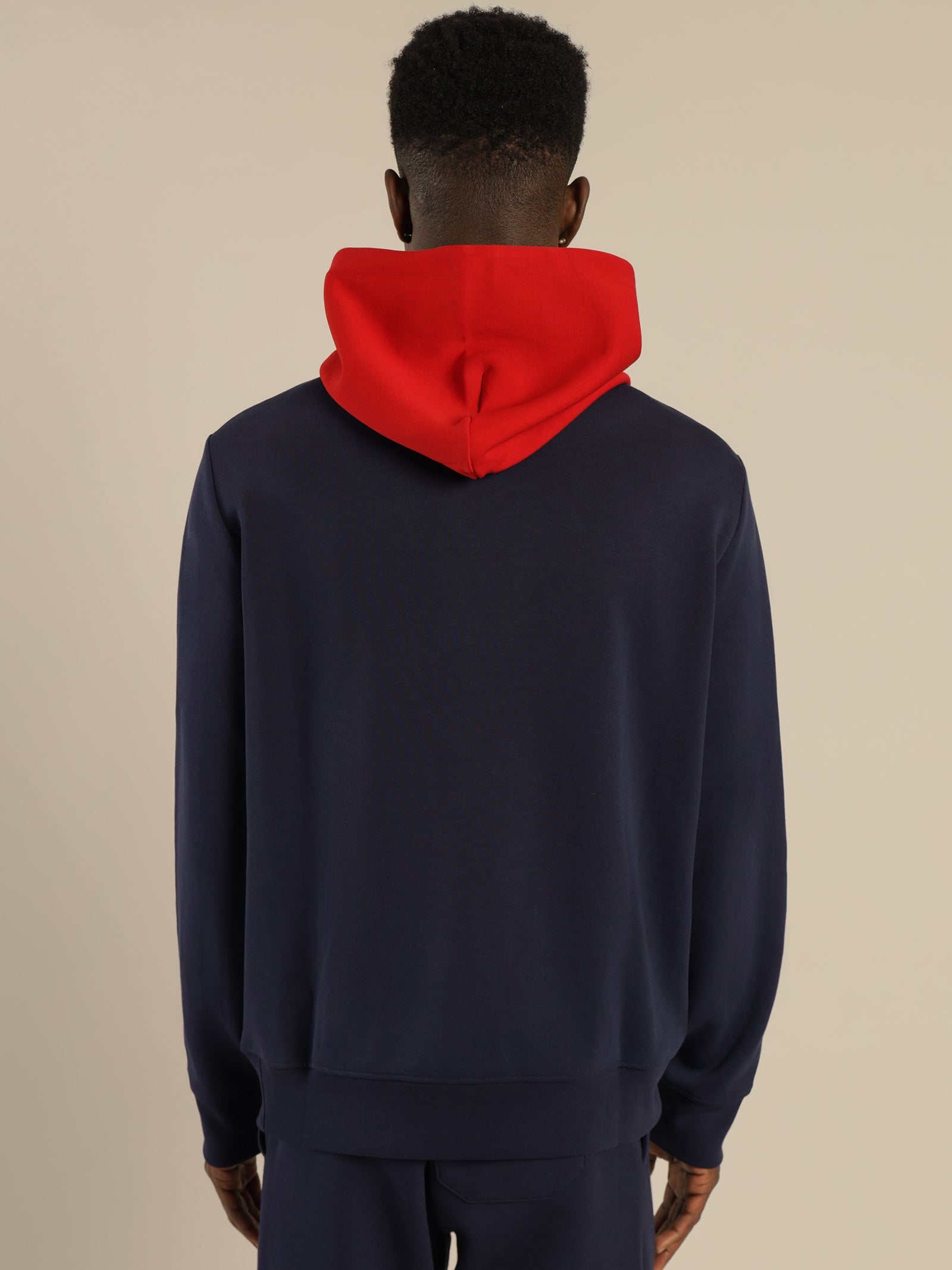 Polo Logo Double Knit Pullover Hoodie