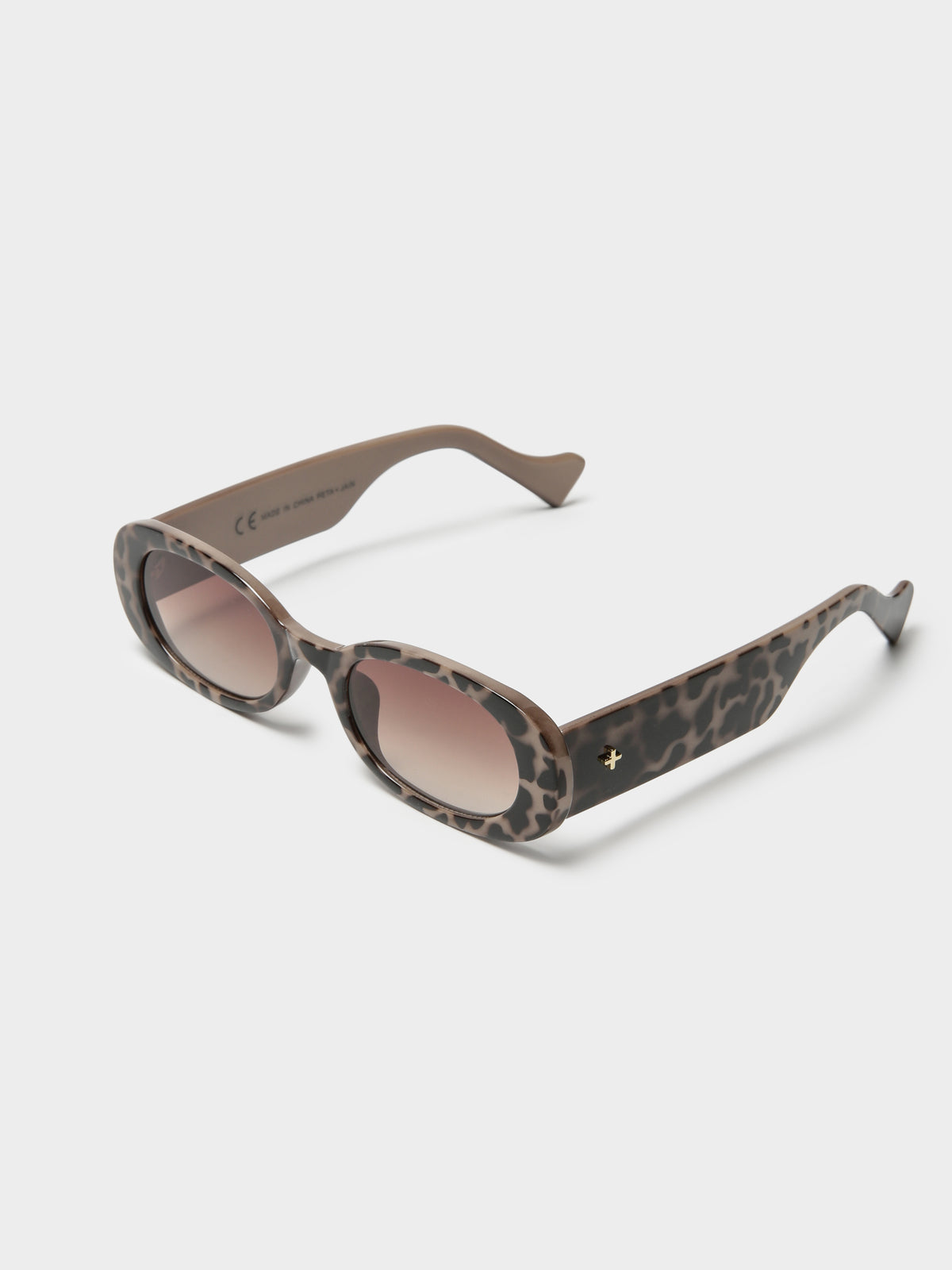 Jones Sunglasses in Leopard &amp; Mushroom