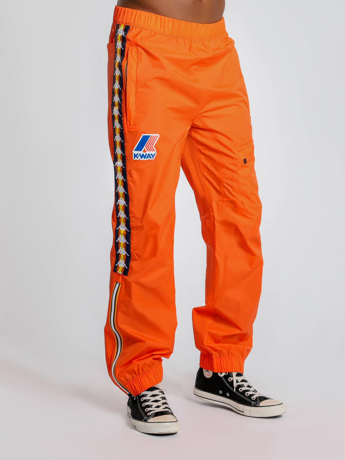 K-Way Le Vrai Edgard Banda Track Pants in Flame Orange