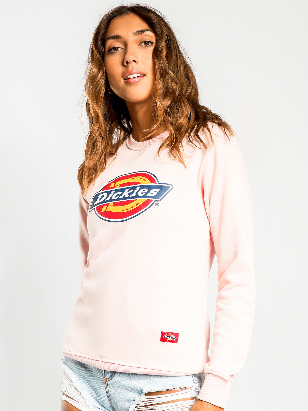 HS Classic Crew Neck Sweater in Pink