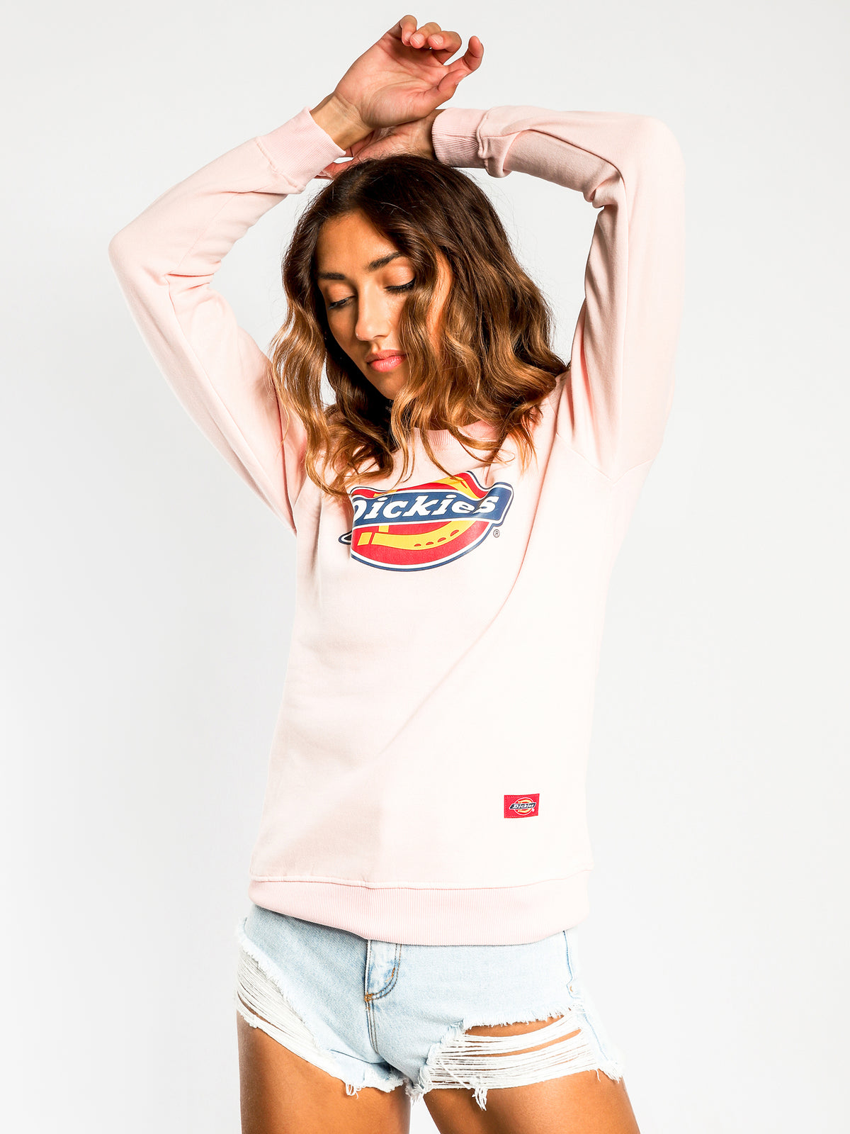 HS Classic Crew Neck Sweater in Pink