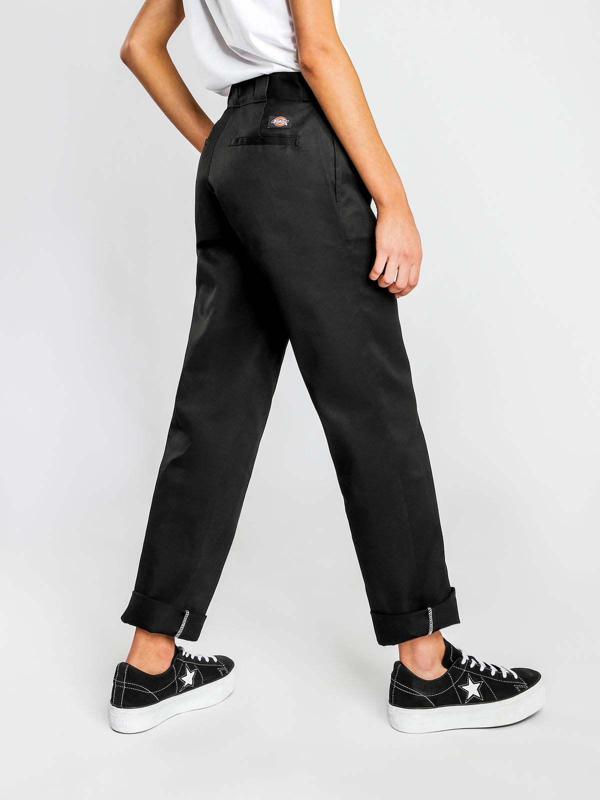High Tapered Fit Pants in Black