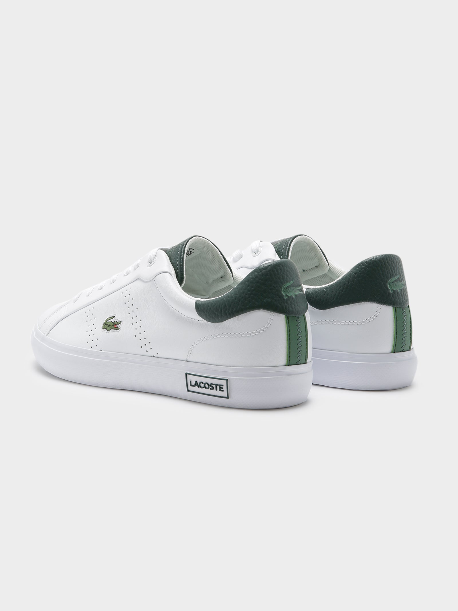 Lacoste Mens Powercourt Sneakers White/Dark Glue Store