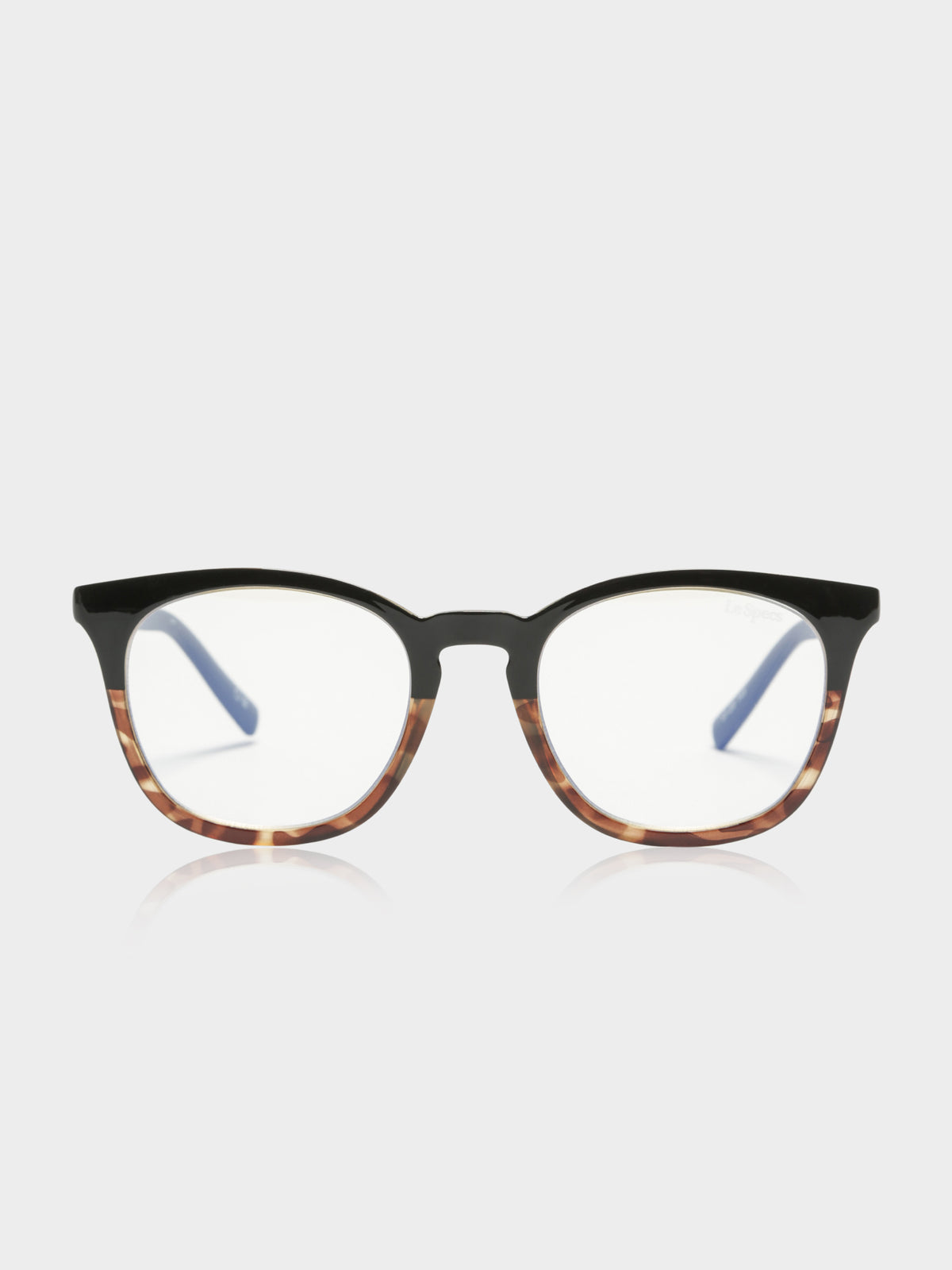 Le Specs Fine Specimen Blue Light Glasses | Black/Brow