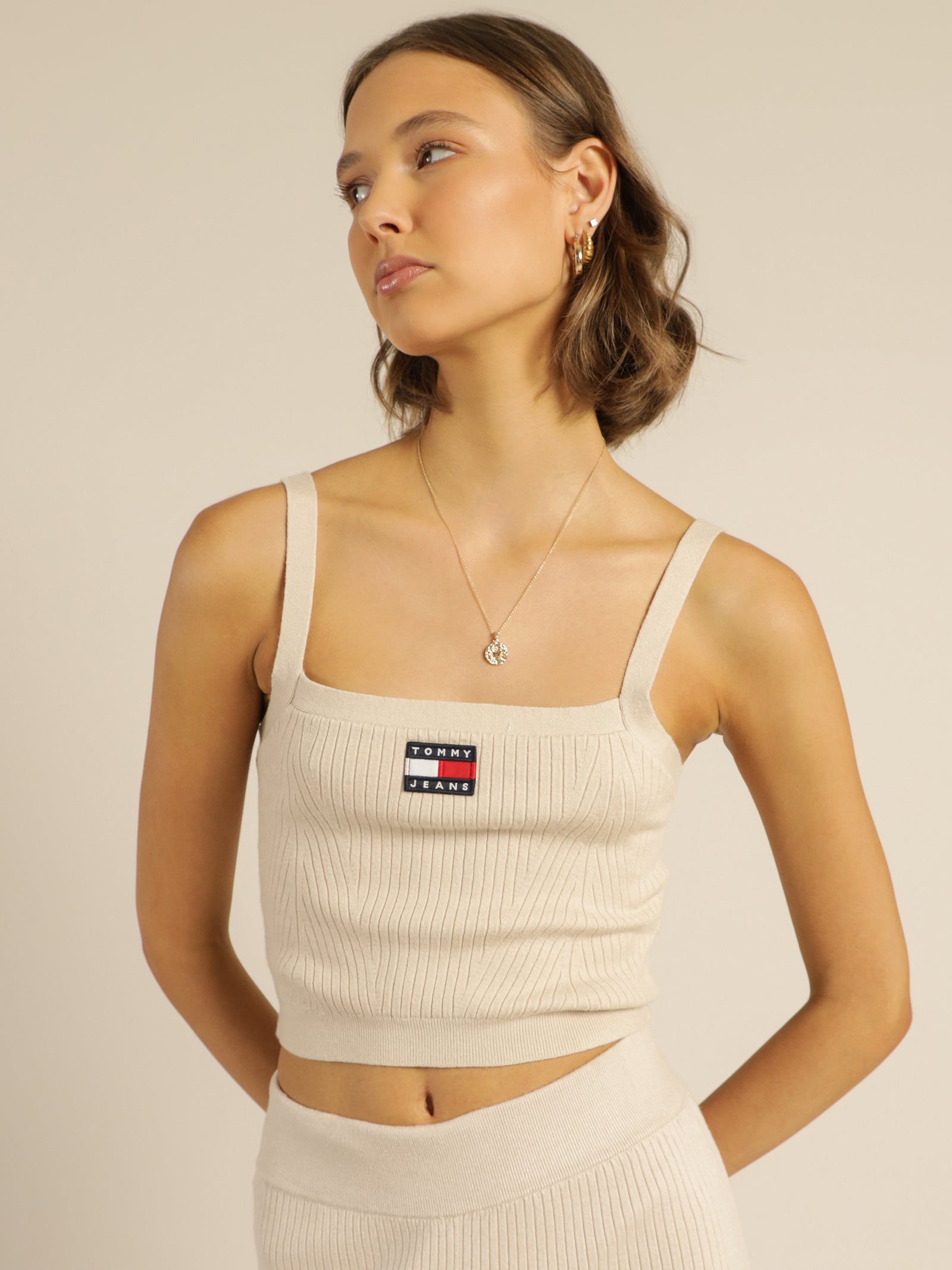 Super Crop Badge Rib Cami