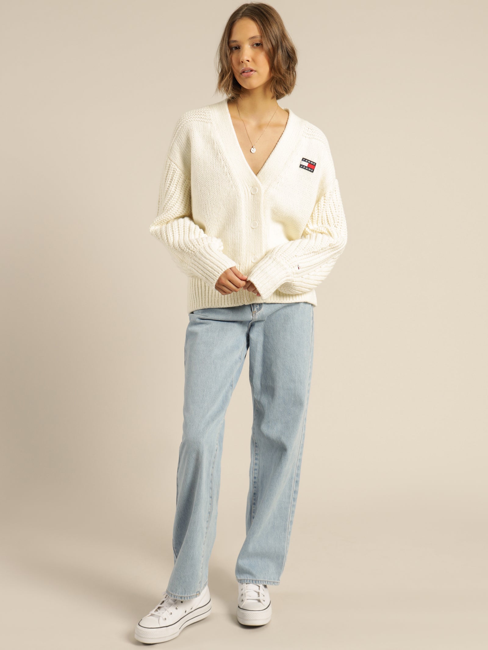 Oversized Badge Cardigan