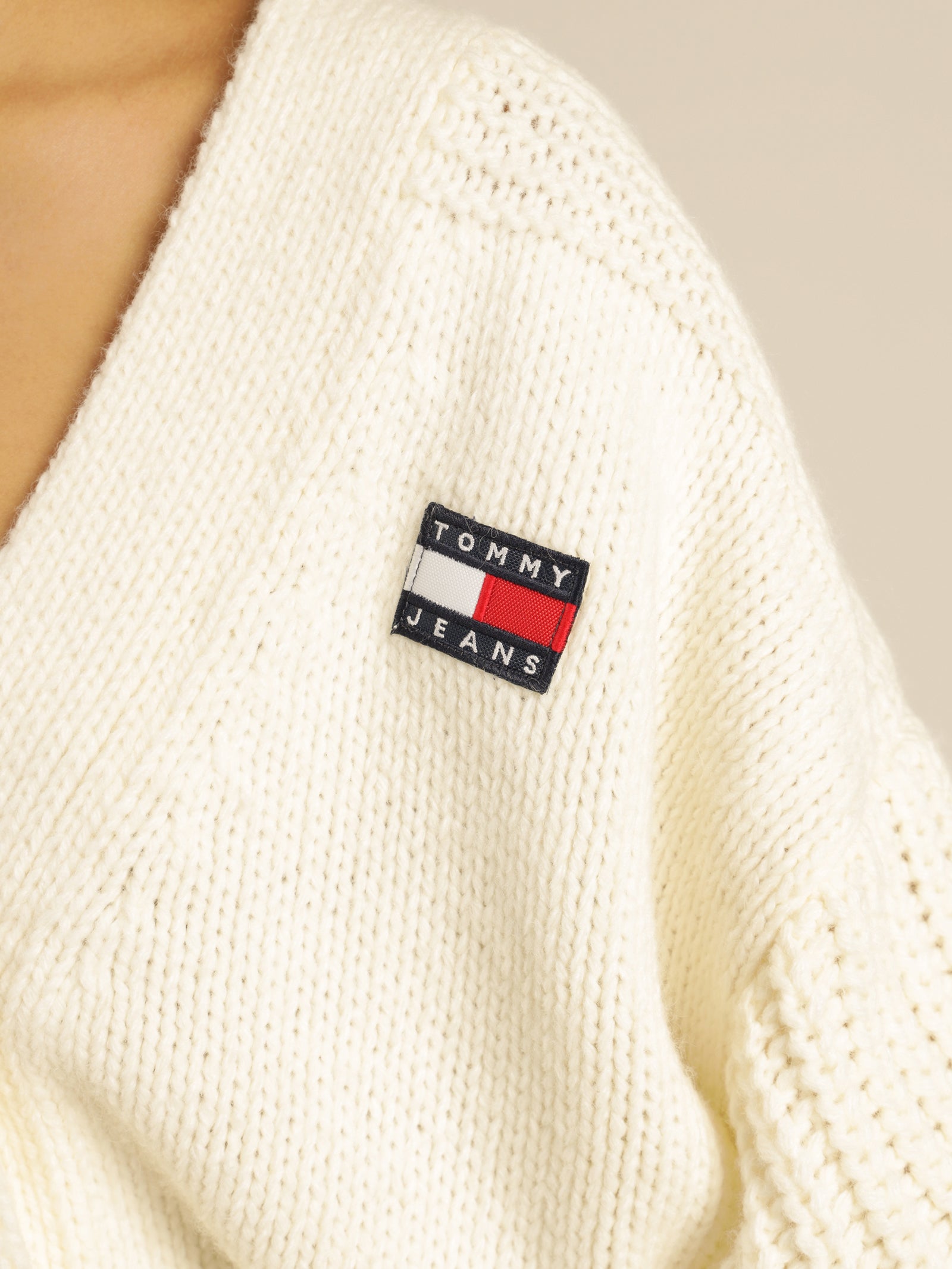 Oversized Badge Cardigan