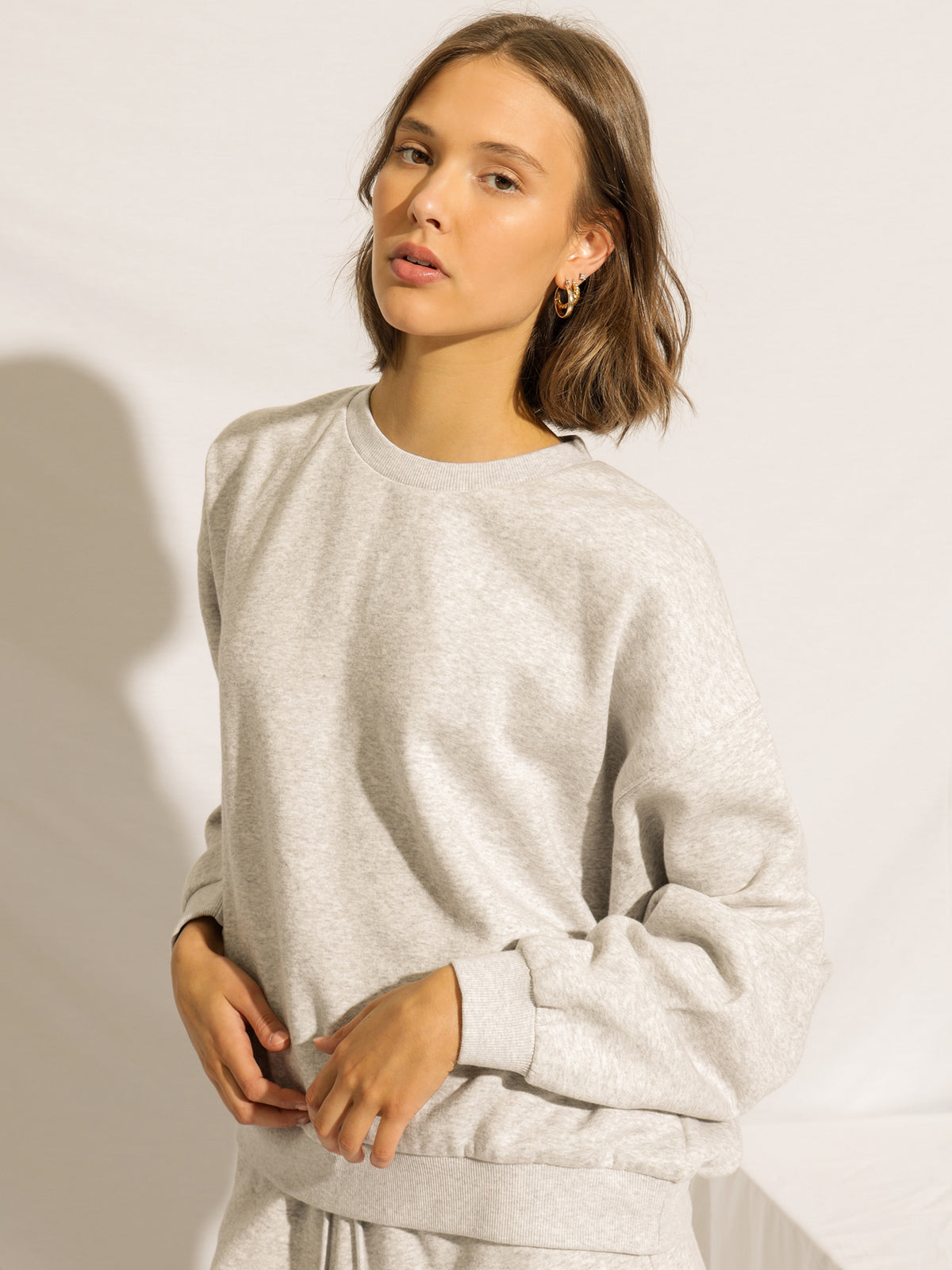 Carter Curated Sweater in Grey Marle