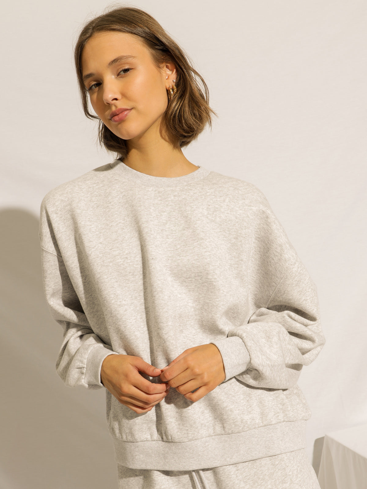 Carter Curated Sweater in Grey Marle