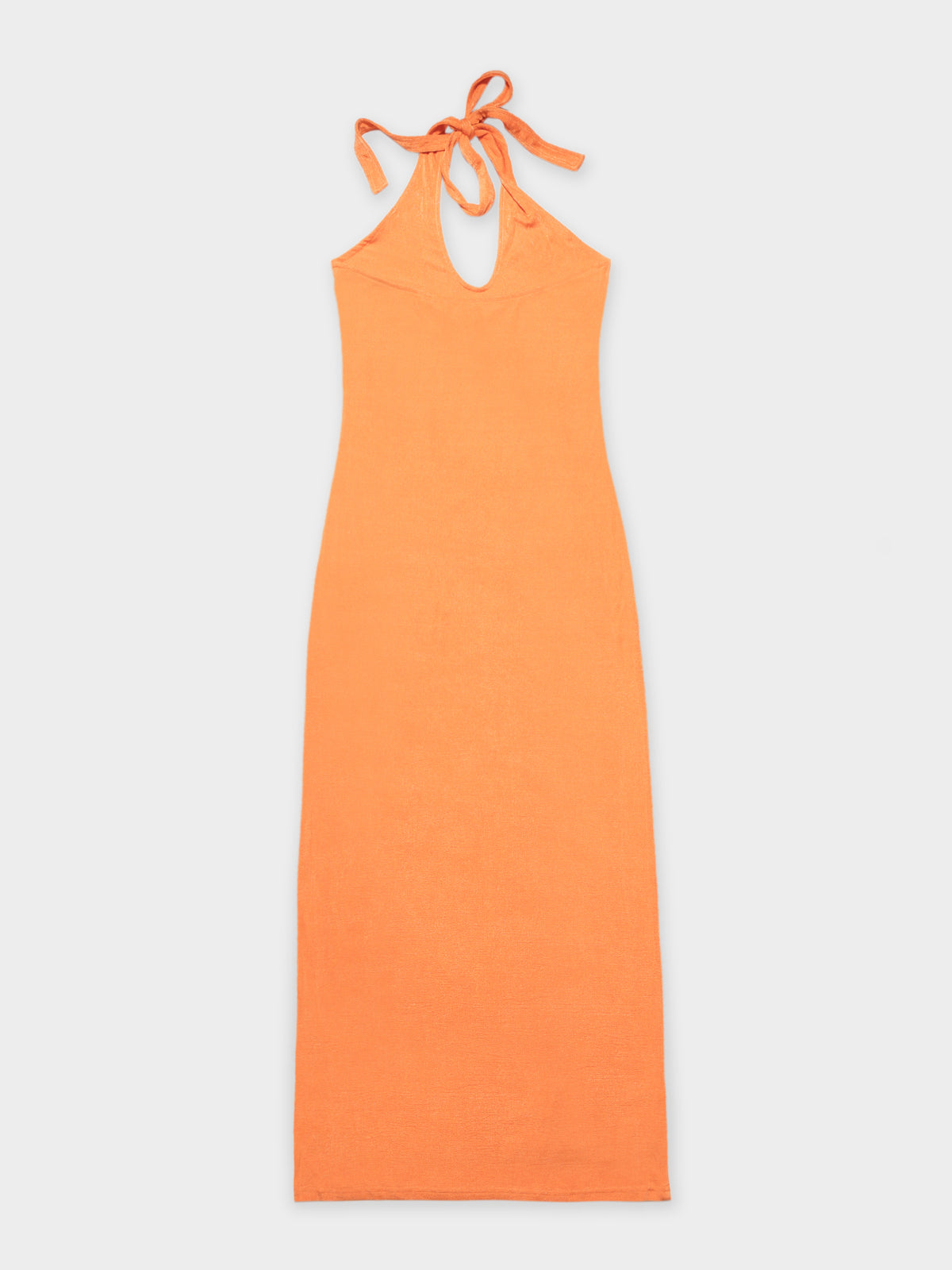 Celia Halter Dress in Tangerine Orange