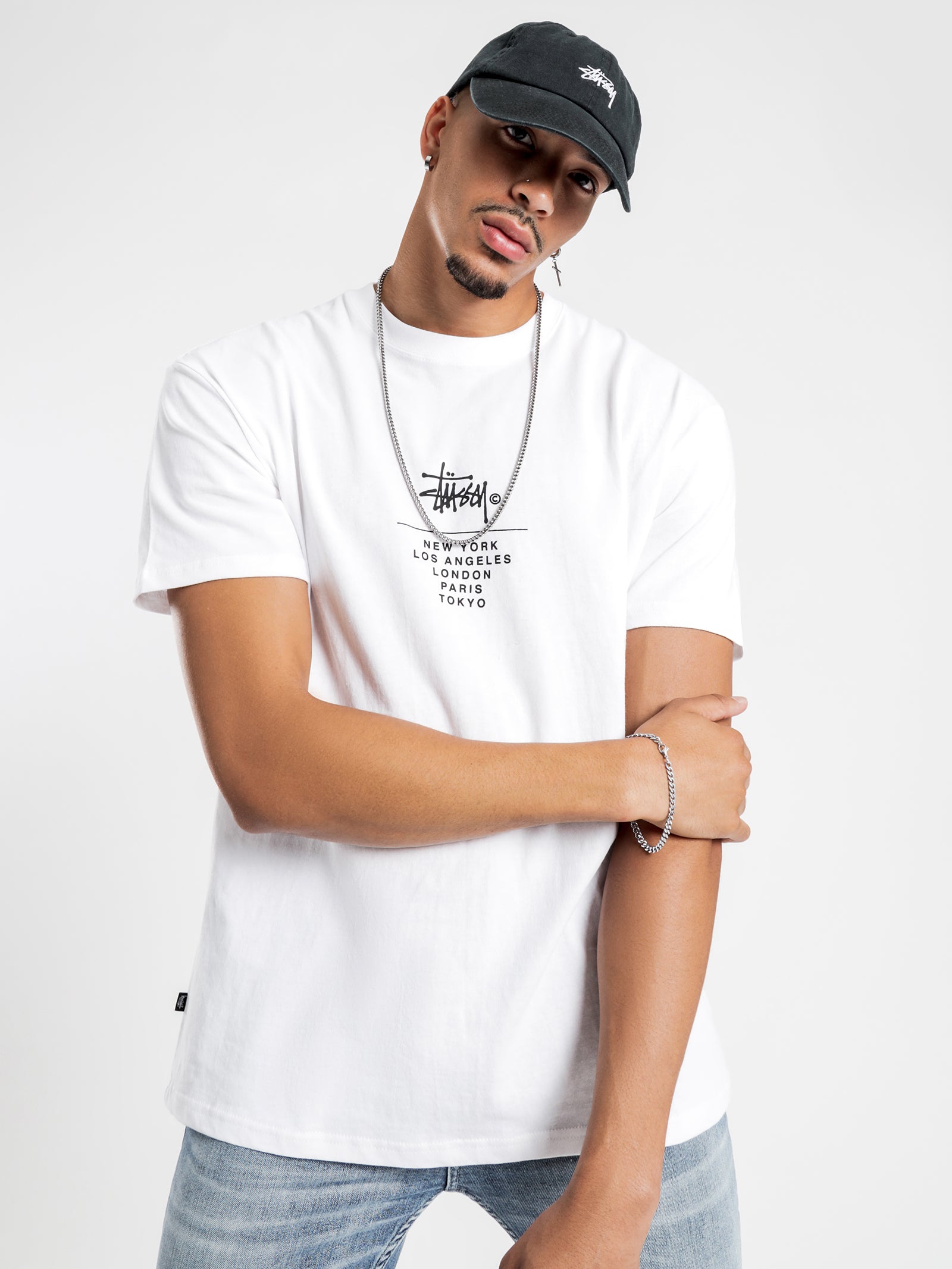 City Stack Short Sleeve T-Shirt in White