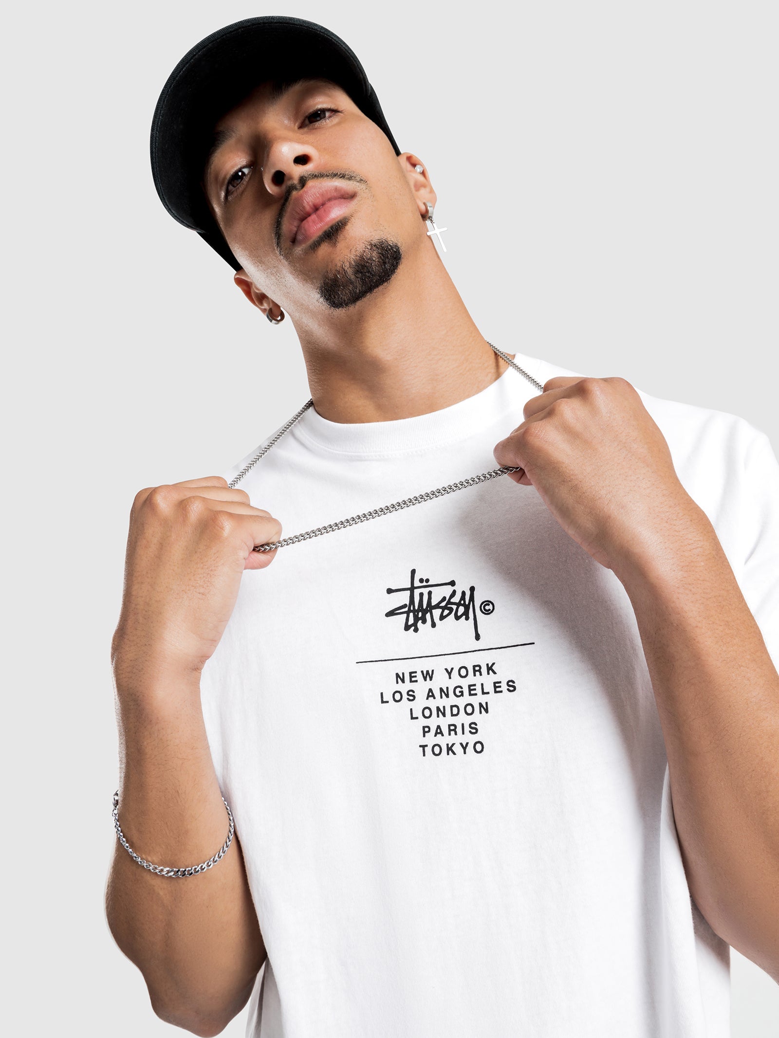 City Stack Short Sleeve T-Shirt in White