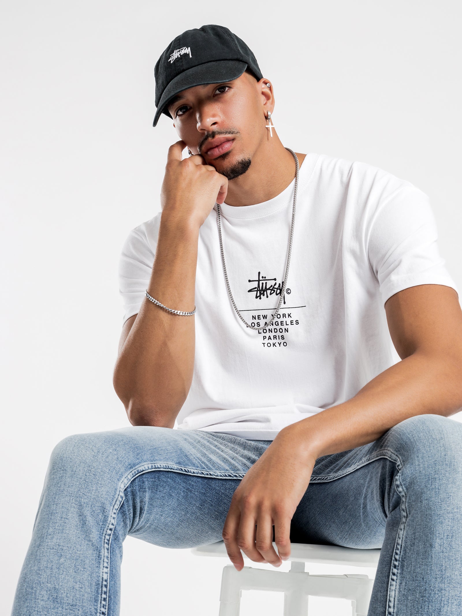 City Stack Short Sleeve T-Shirt in White