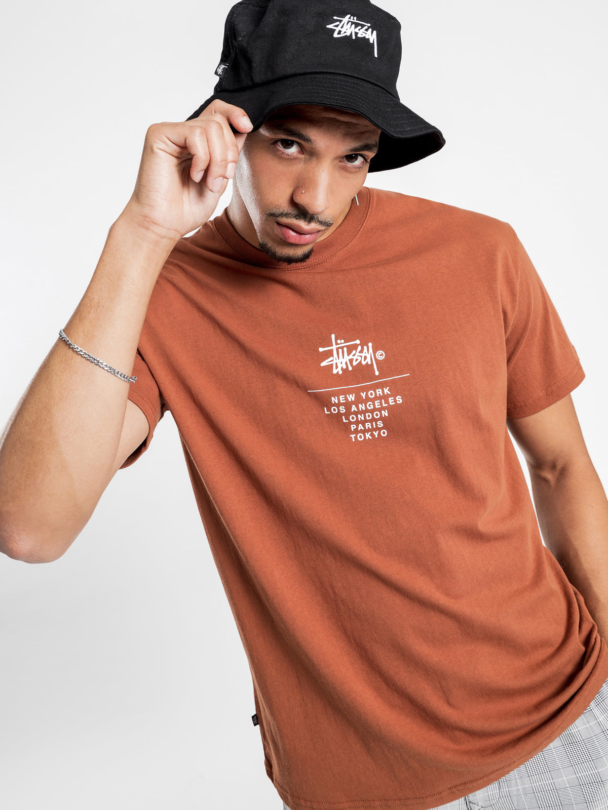 City Stack Short Sleeve T-Shirt in Caramel