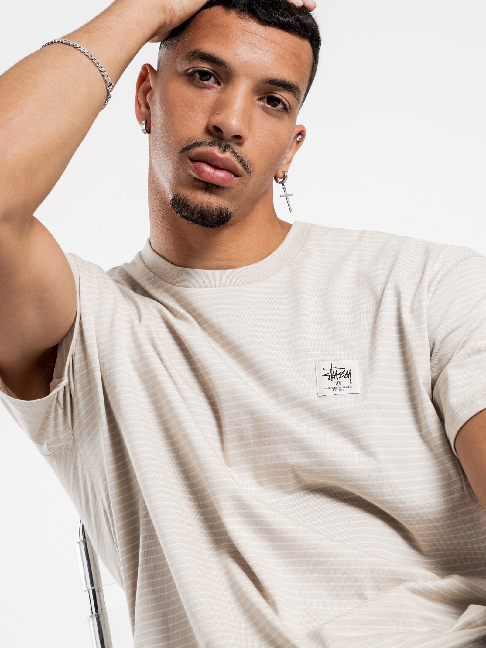 Work Stripe Short Sleeve T-Shirt