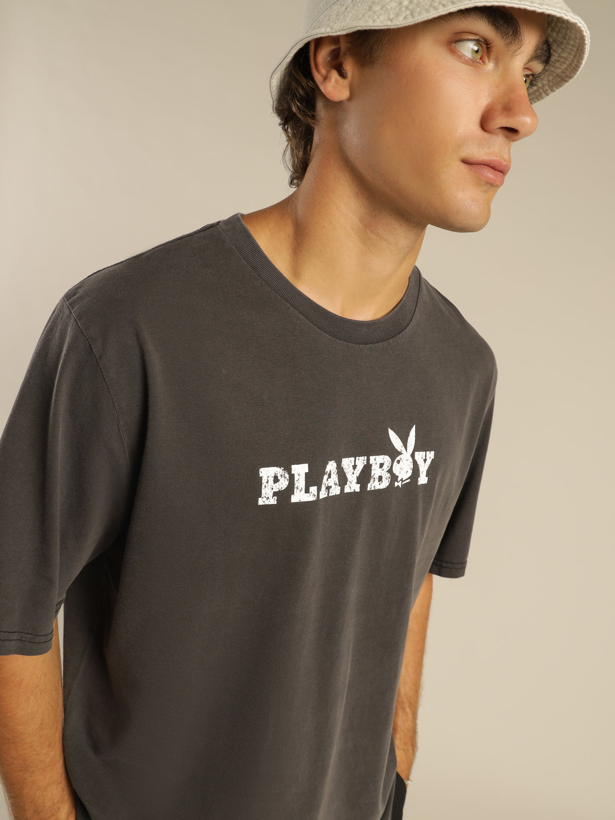 Playboy O T-Shirt in Black