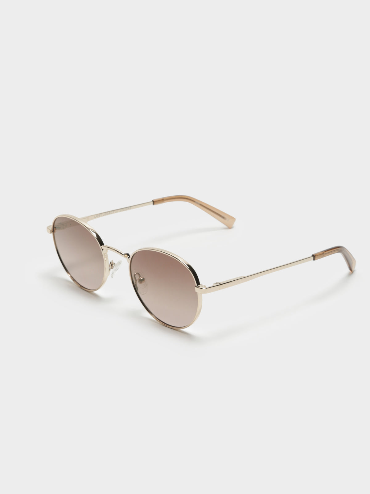 Legacy Round Sunglasses in Brown &amp; Gold