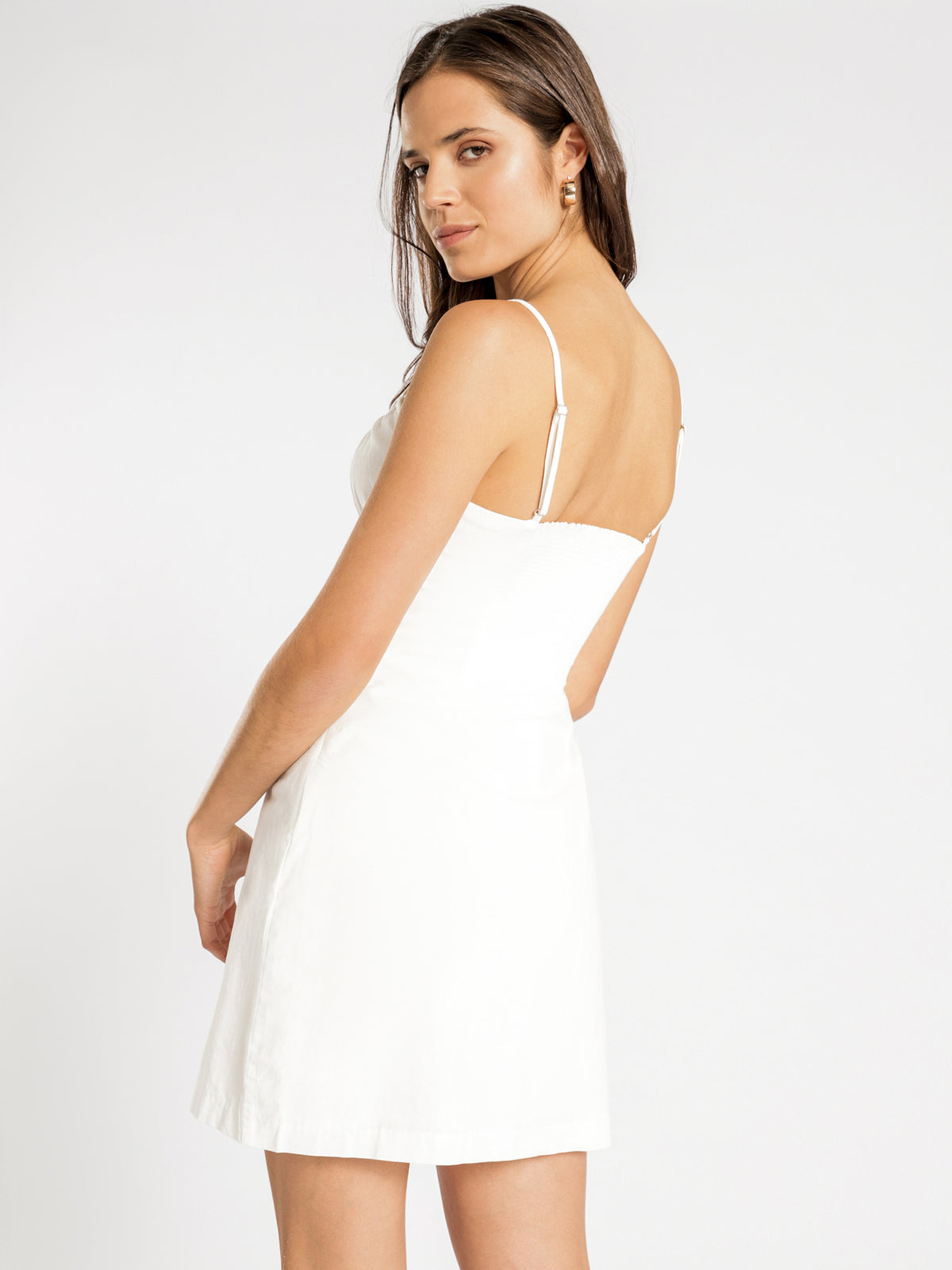 Abigail Linen Dress in White