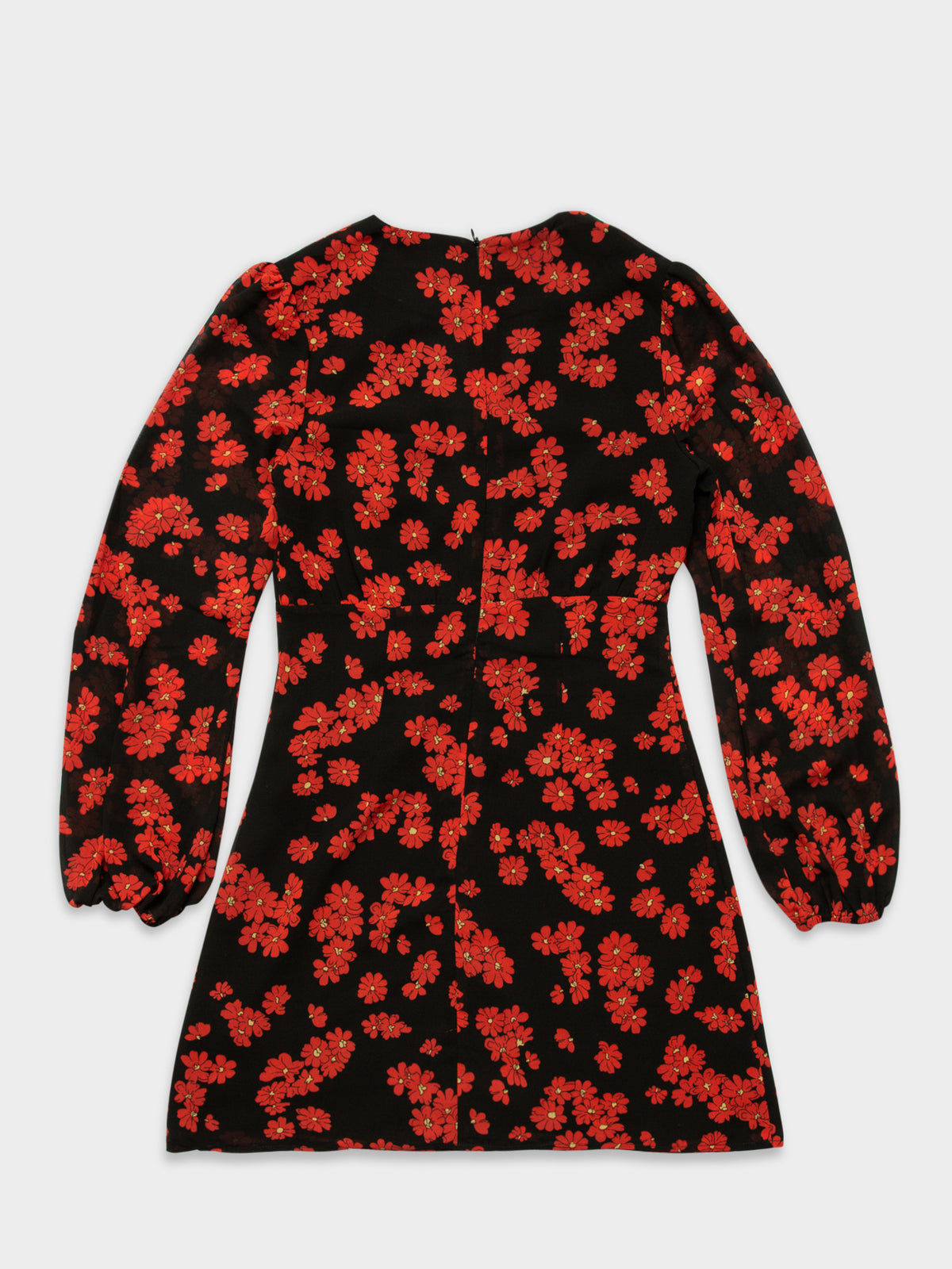 Evelyn Dress in Red &amp; Black Floral