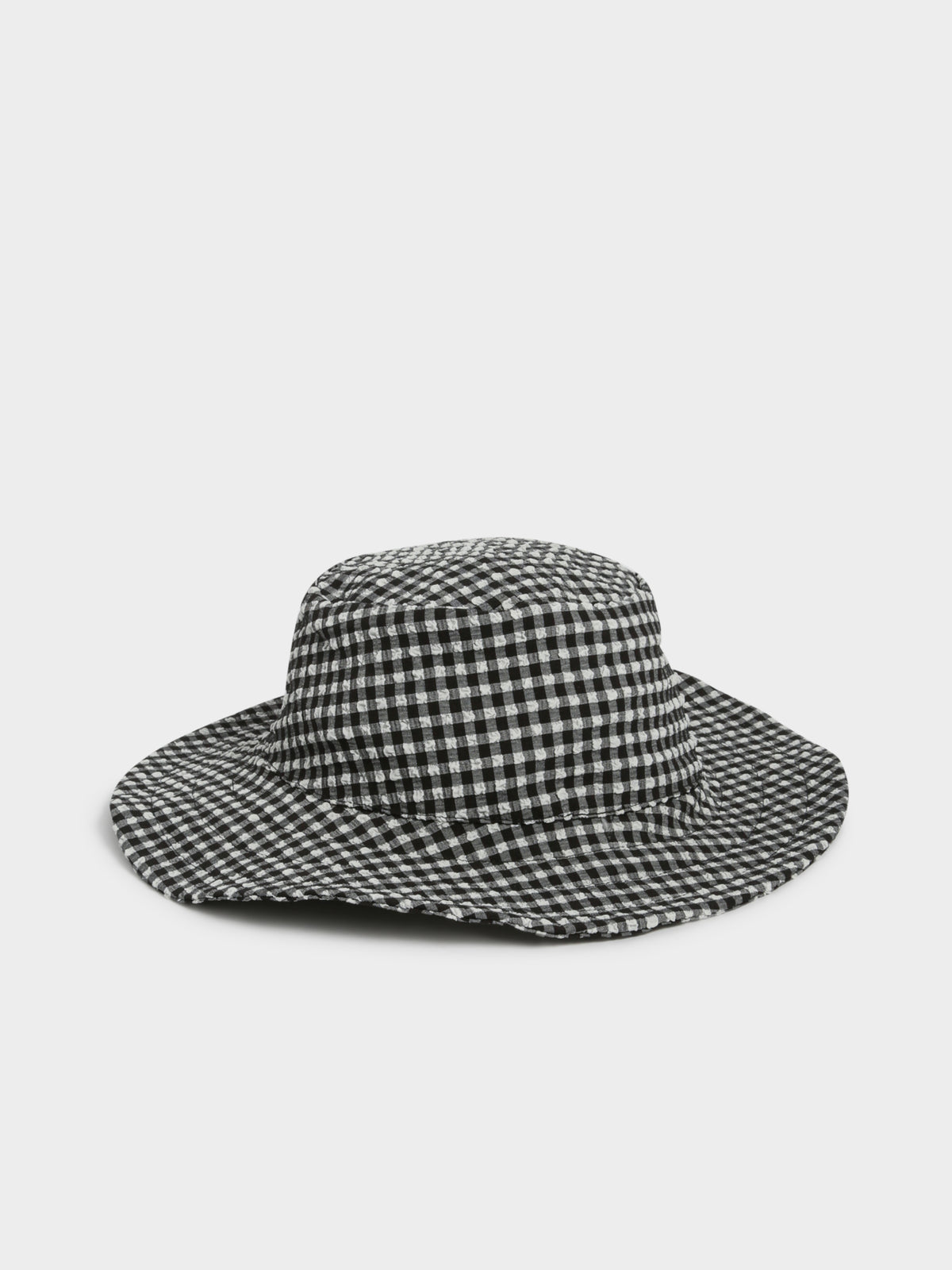 Check Bucket Hat in Black Gingham