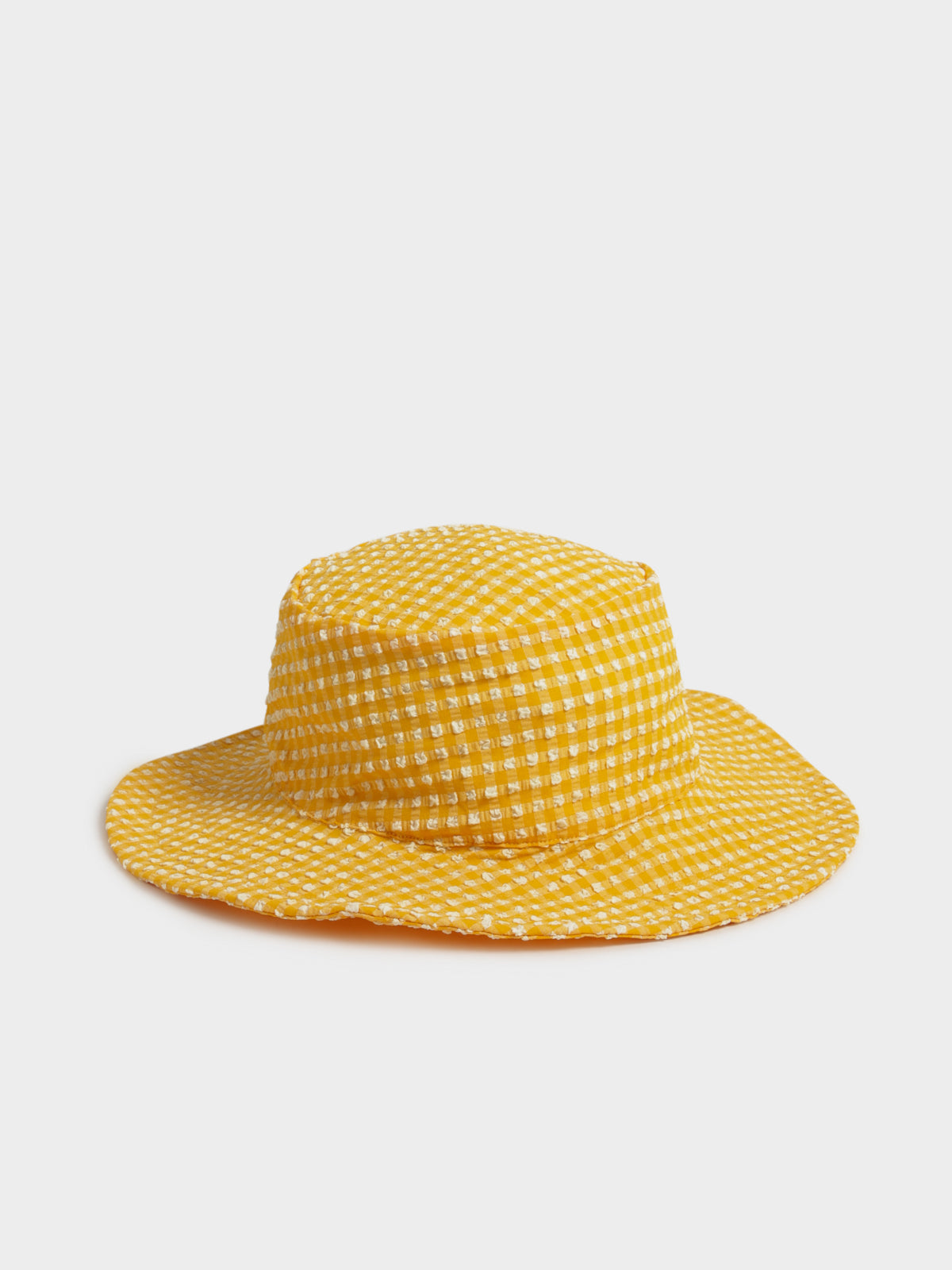 Check Bucket Hat in Orange Gingham