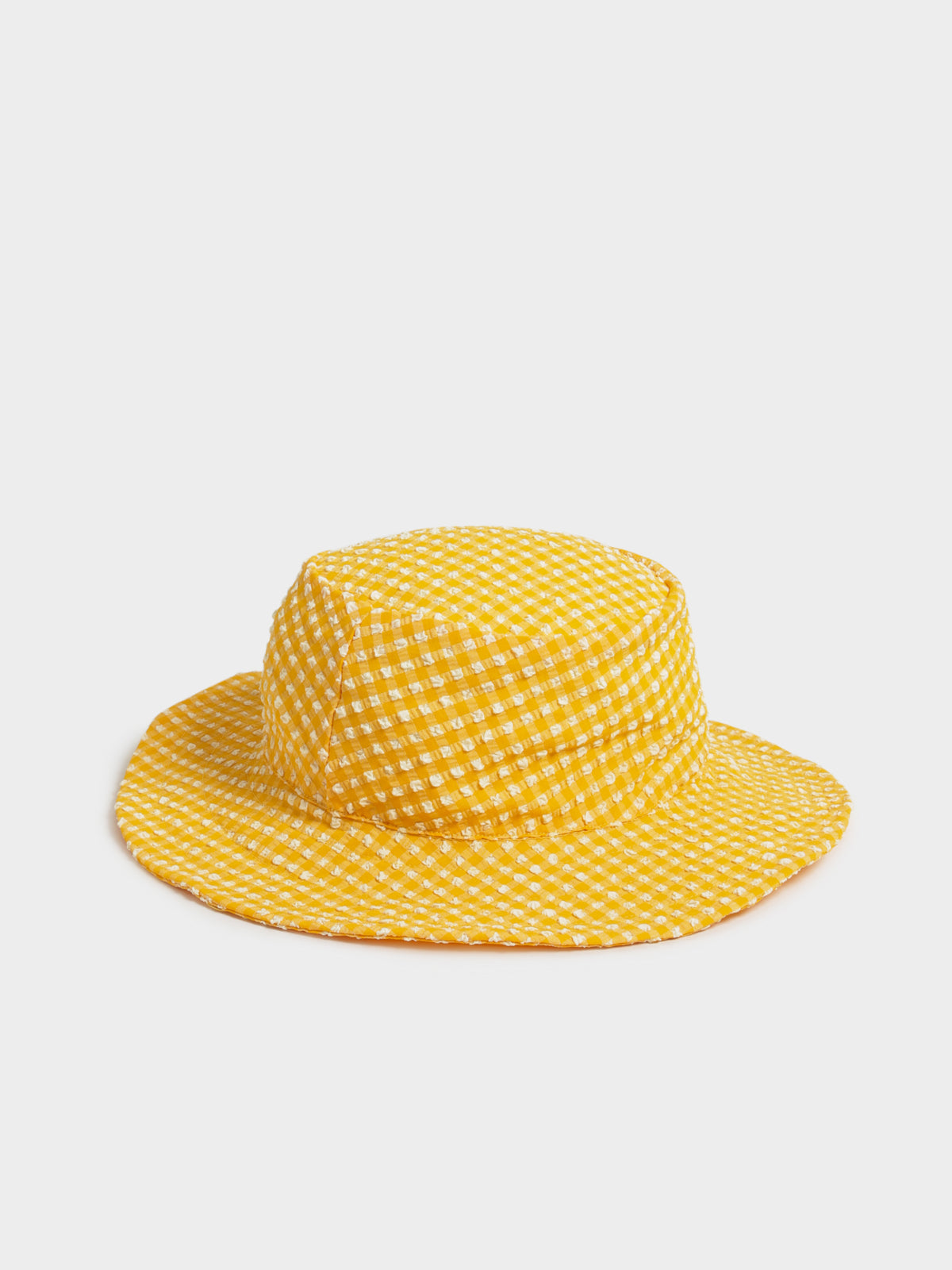 Check Bucket Hat in Orange Gingham