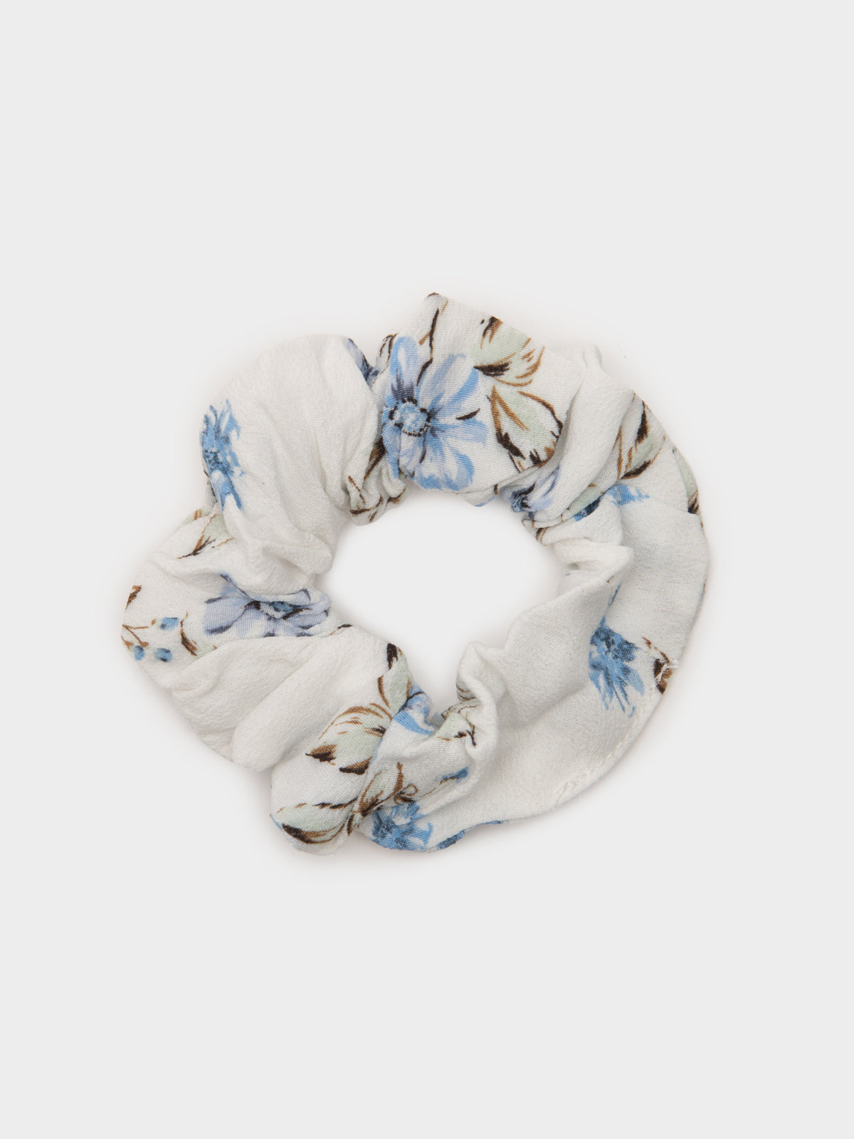 Verona Scrunchie in White and Blue