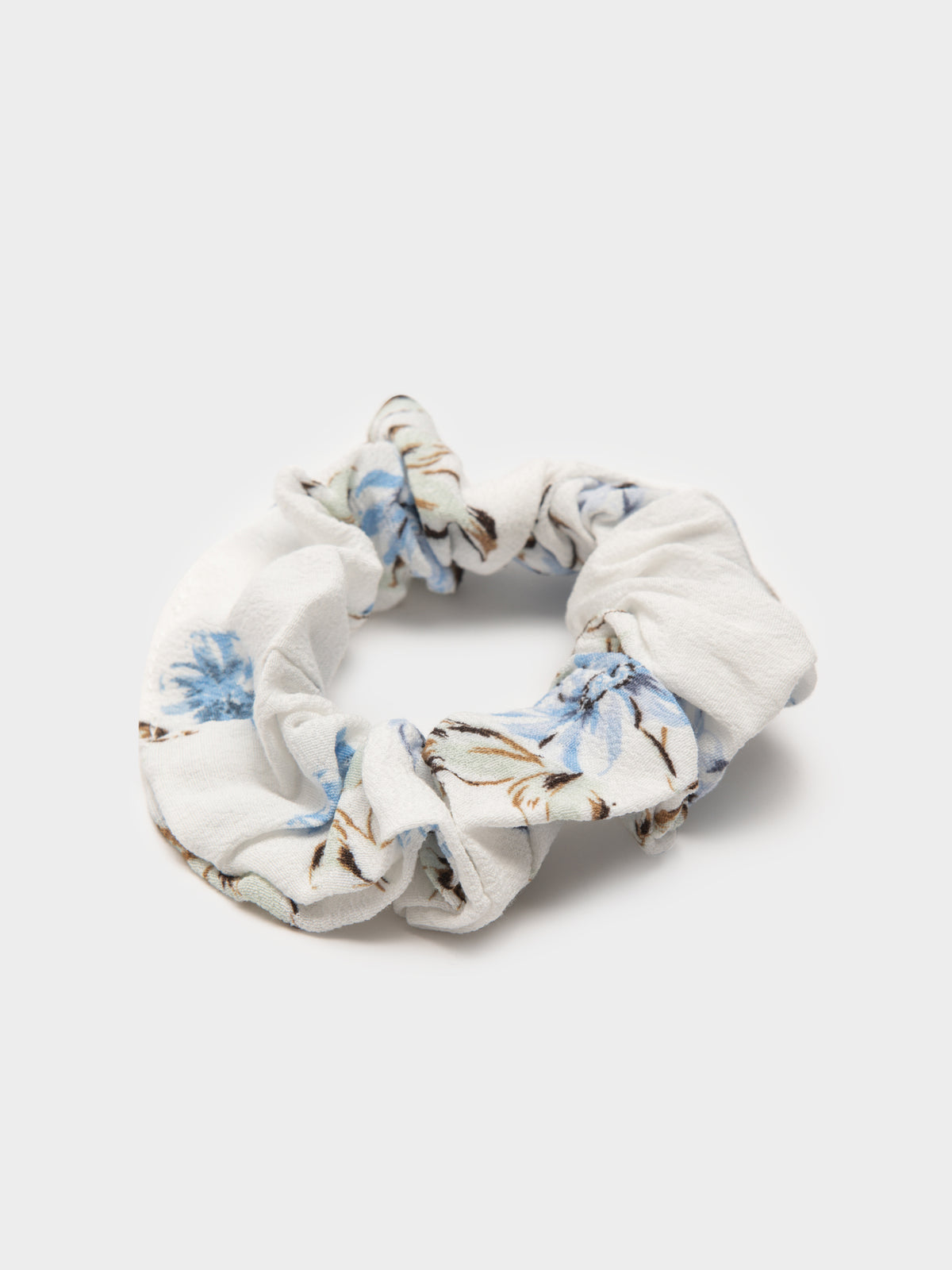 Verona Scrunchie in White and Blue