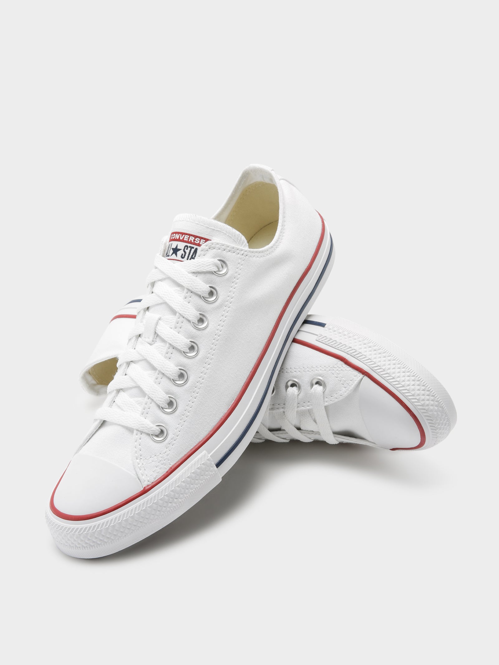 White chuck taylors low top Clearance