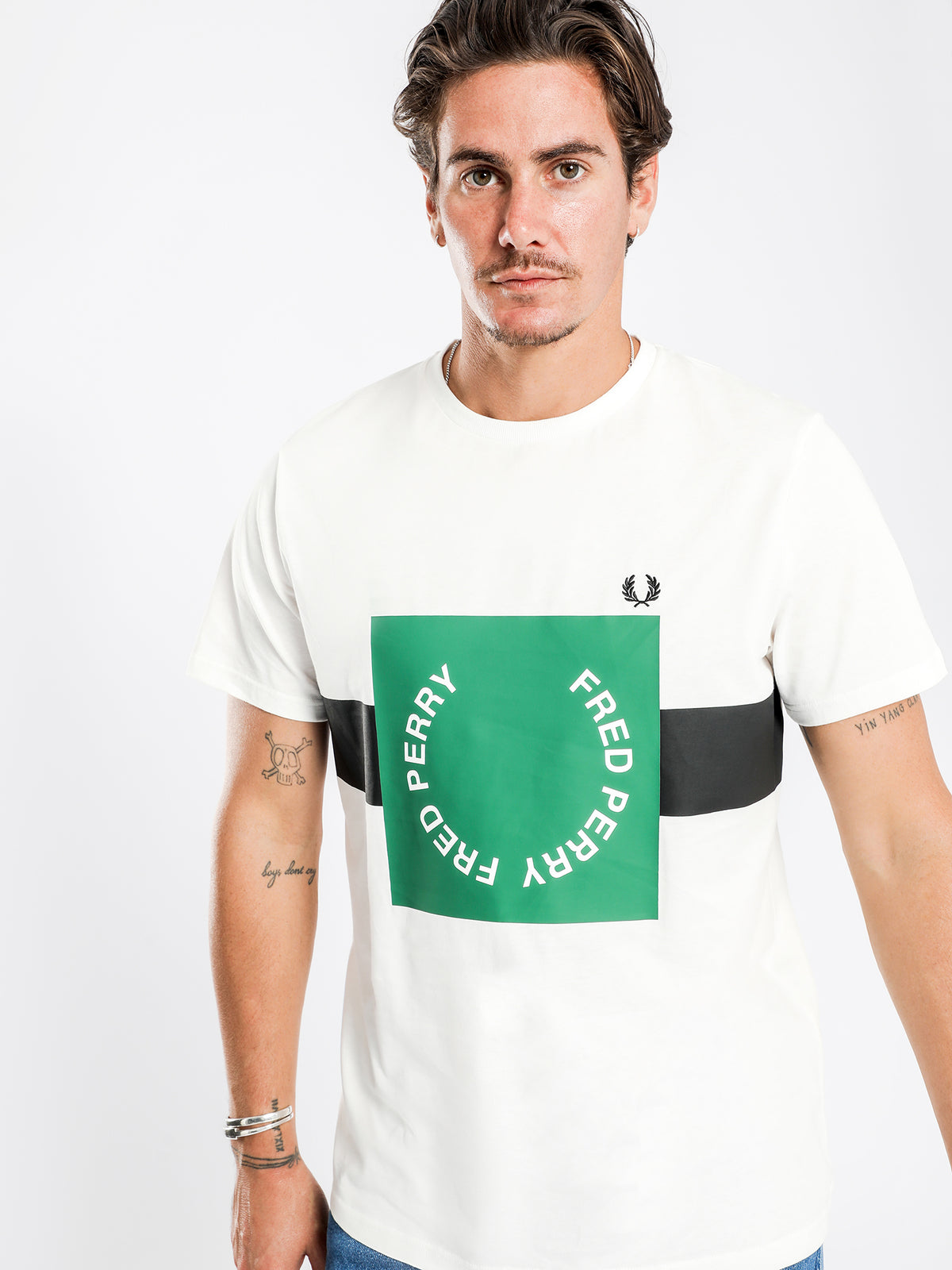 Fred Perry Bold Graphic T-Shirt | Snow