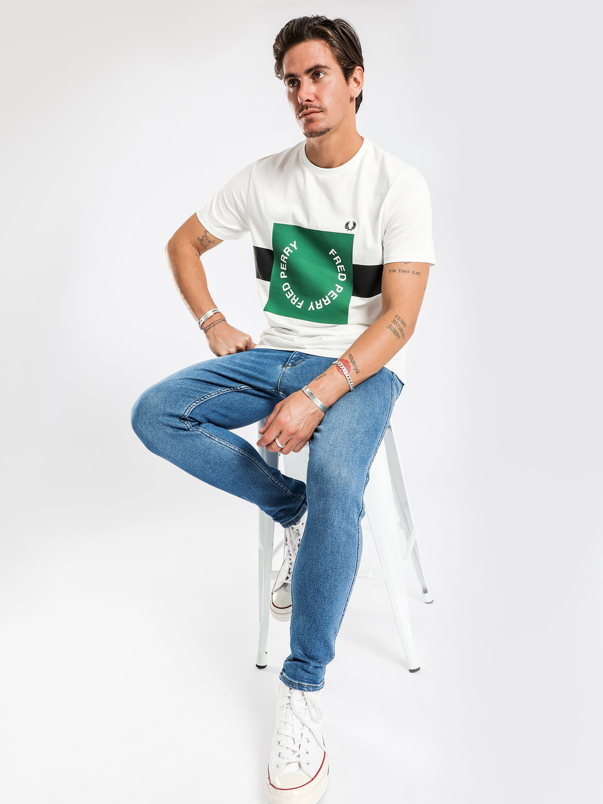 Fred Perry Bold Graphic T-Shirt | Snow