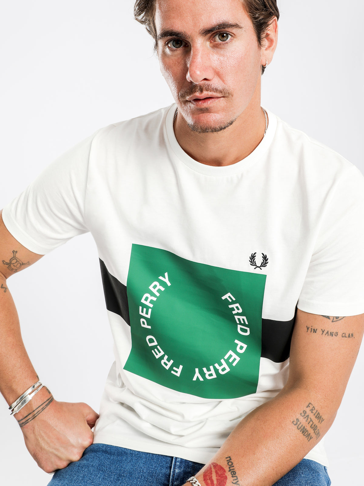 Fred Perry Bold Graphic T-Shirt | Snow