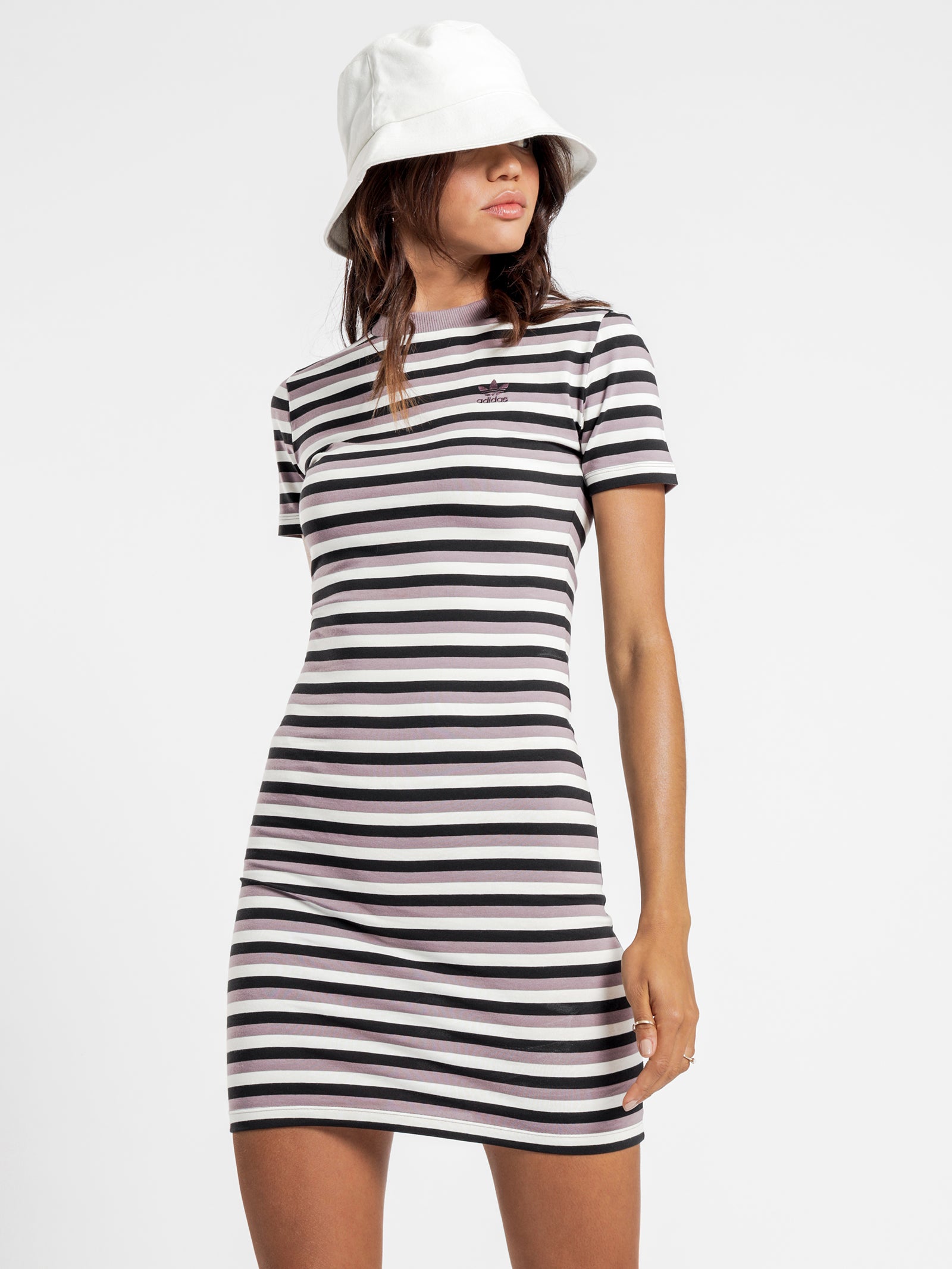 Striped Dress in Black & Off White