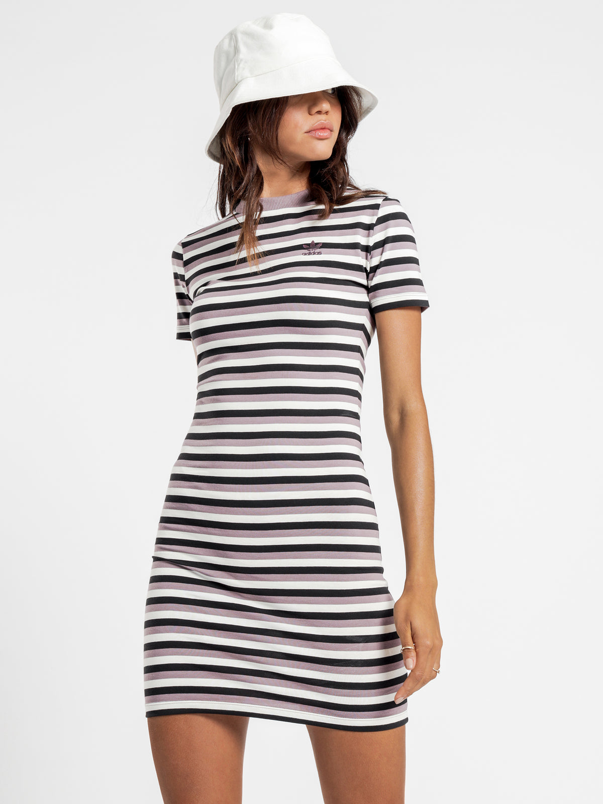 Striped Dress in Black &amp; Off White