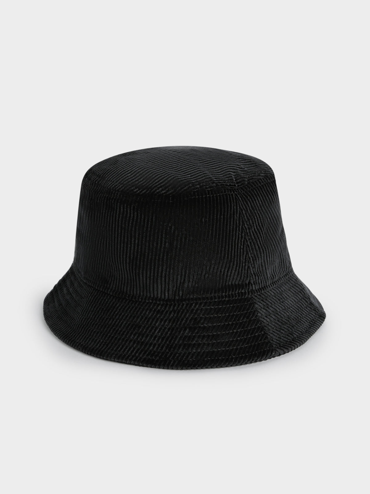 Futura Bucket Hat in Black Corduroy