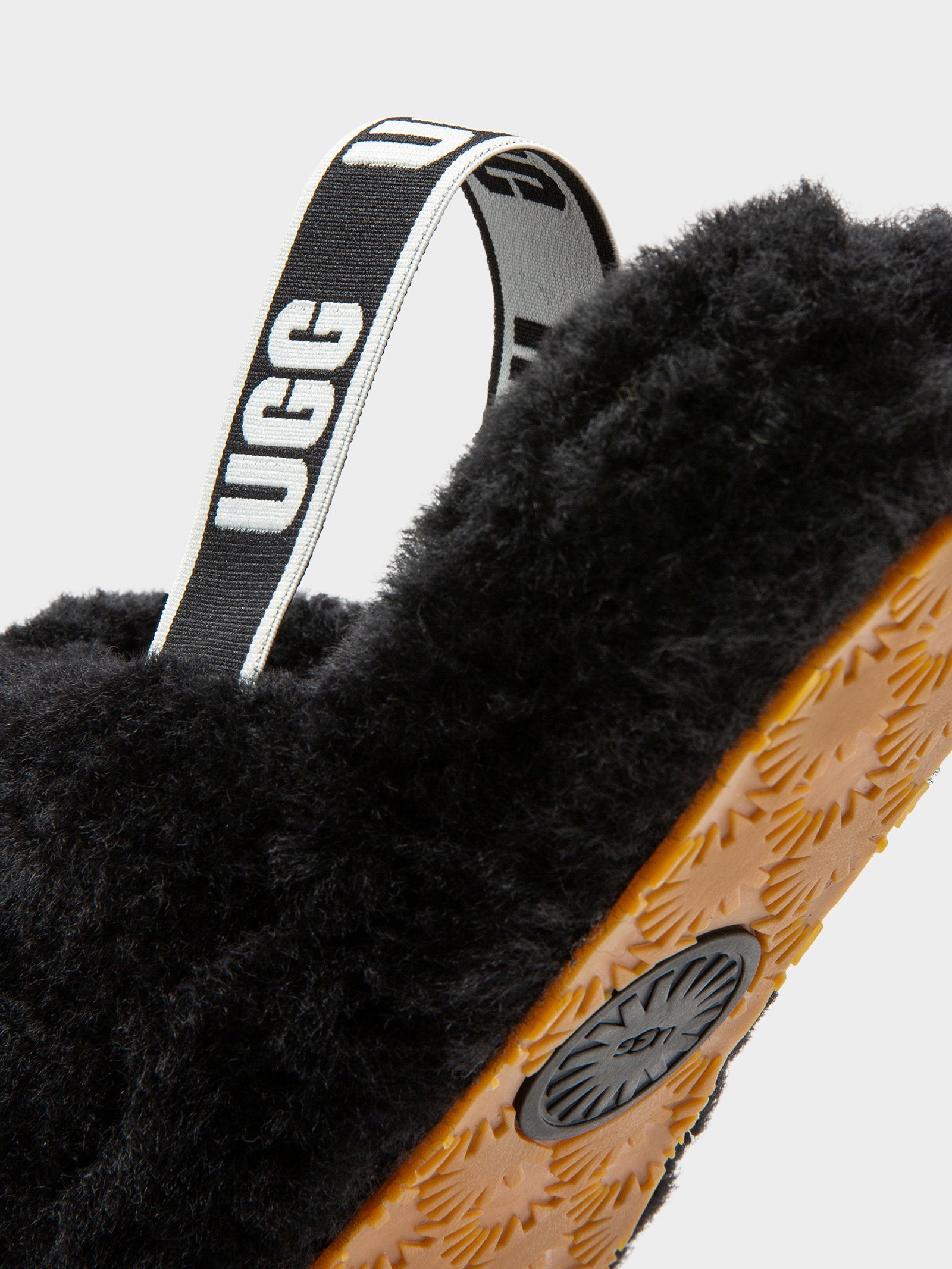 Ugg Womens Fluff Yeah Slides Black Glue Store - Main Image