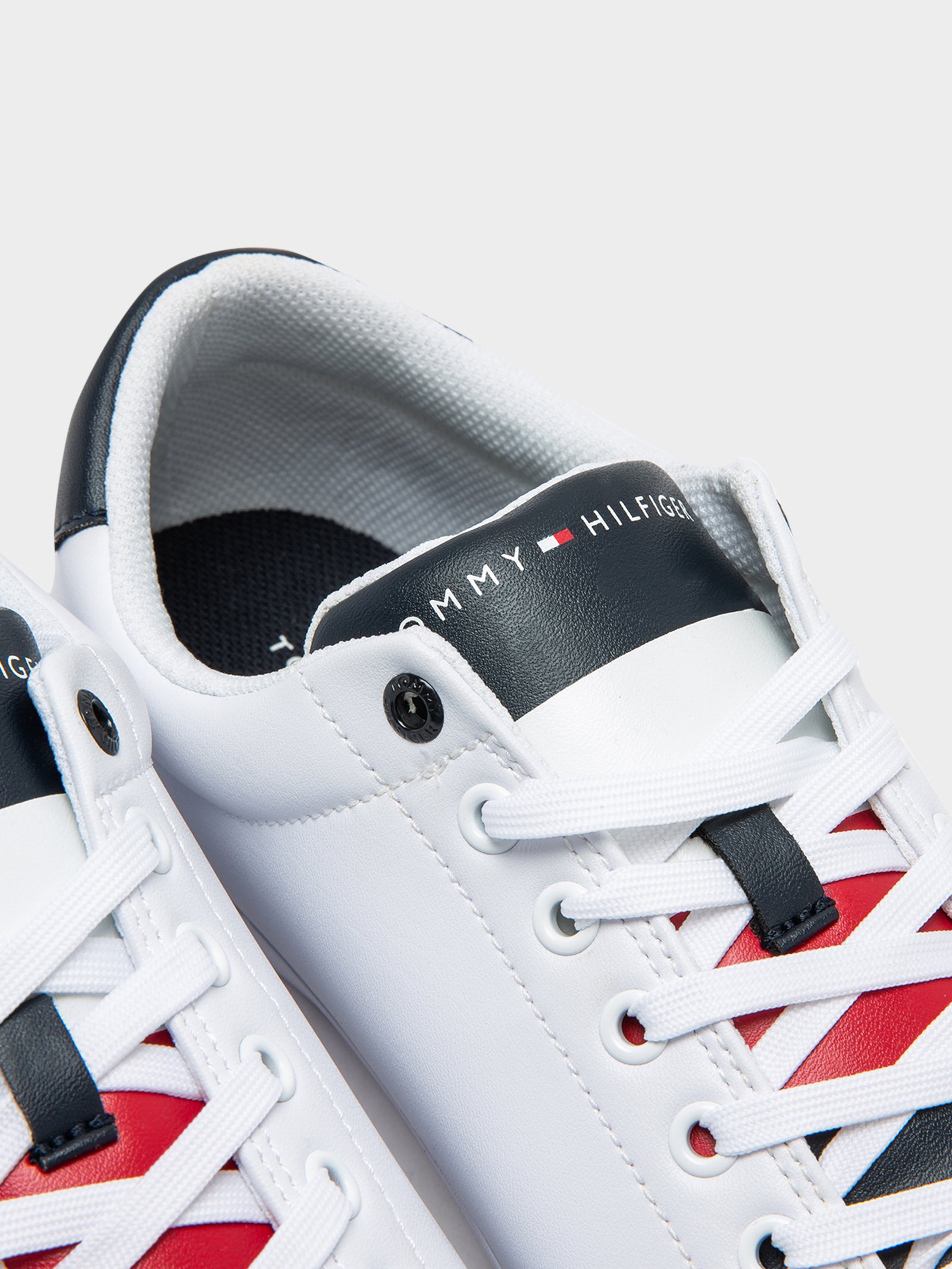 Mens Stripe Tongue Sneakers