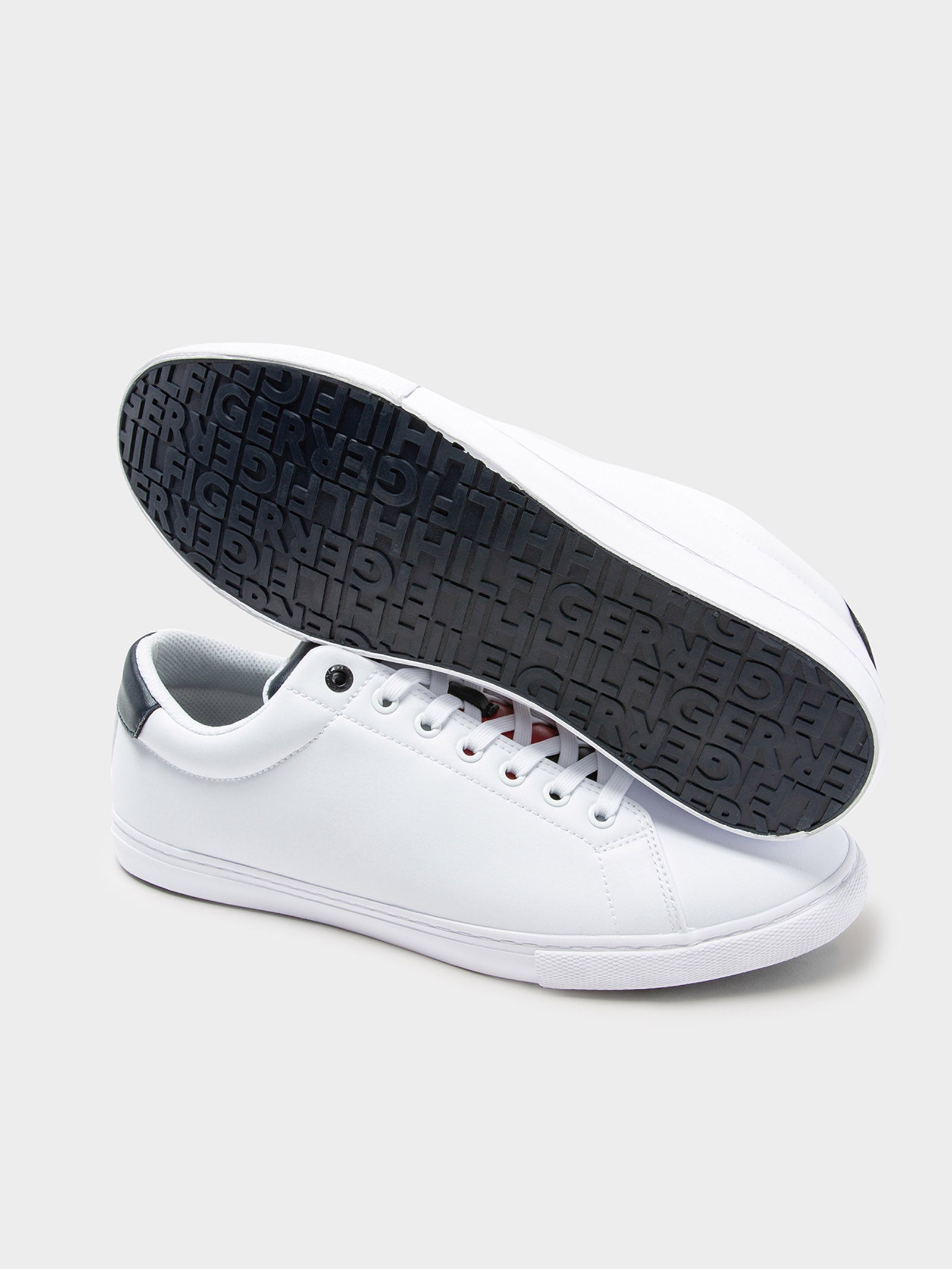 Mens Stripe Tongue Sneakers