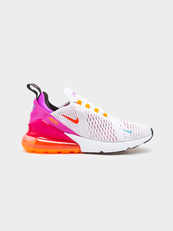 nike air max 270 pink orange and white
