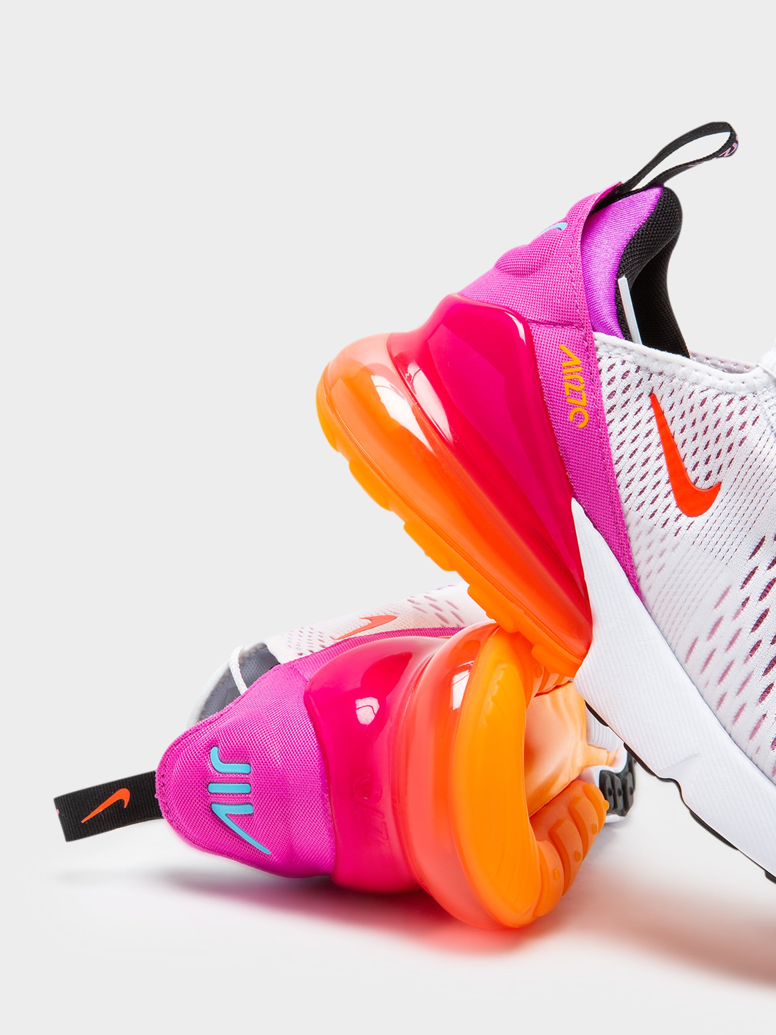 Pink Air Max 27 Orange Red Running Shoes Air Max 27 White Pink