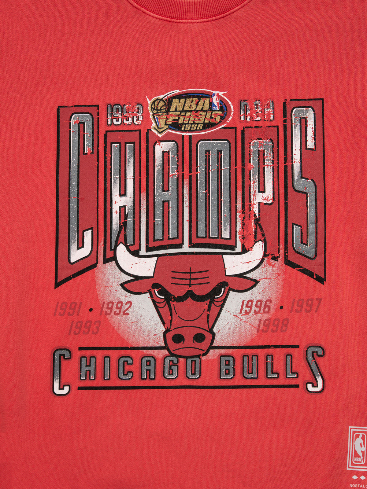 Chicago Bulls Vintage Crewneck in Red