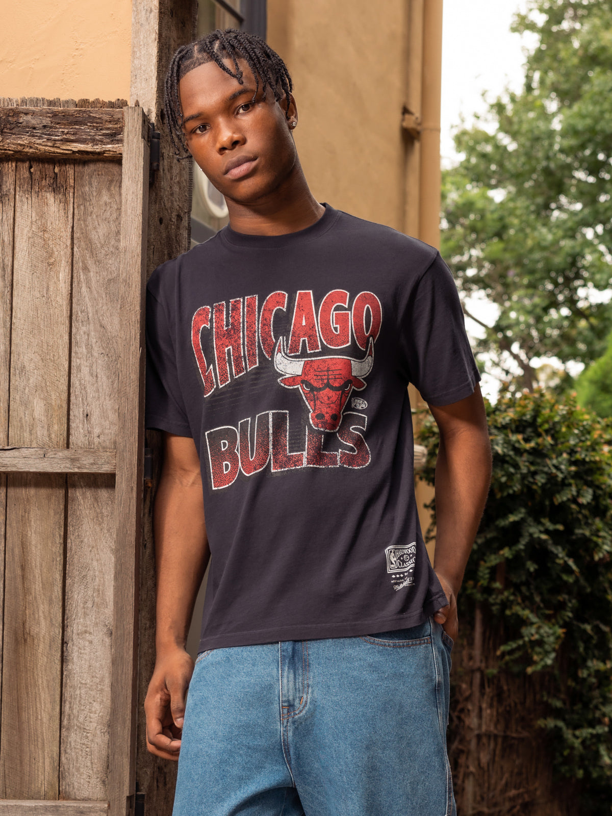 Chicago Bulls T-Shirt in Faded Black