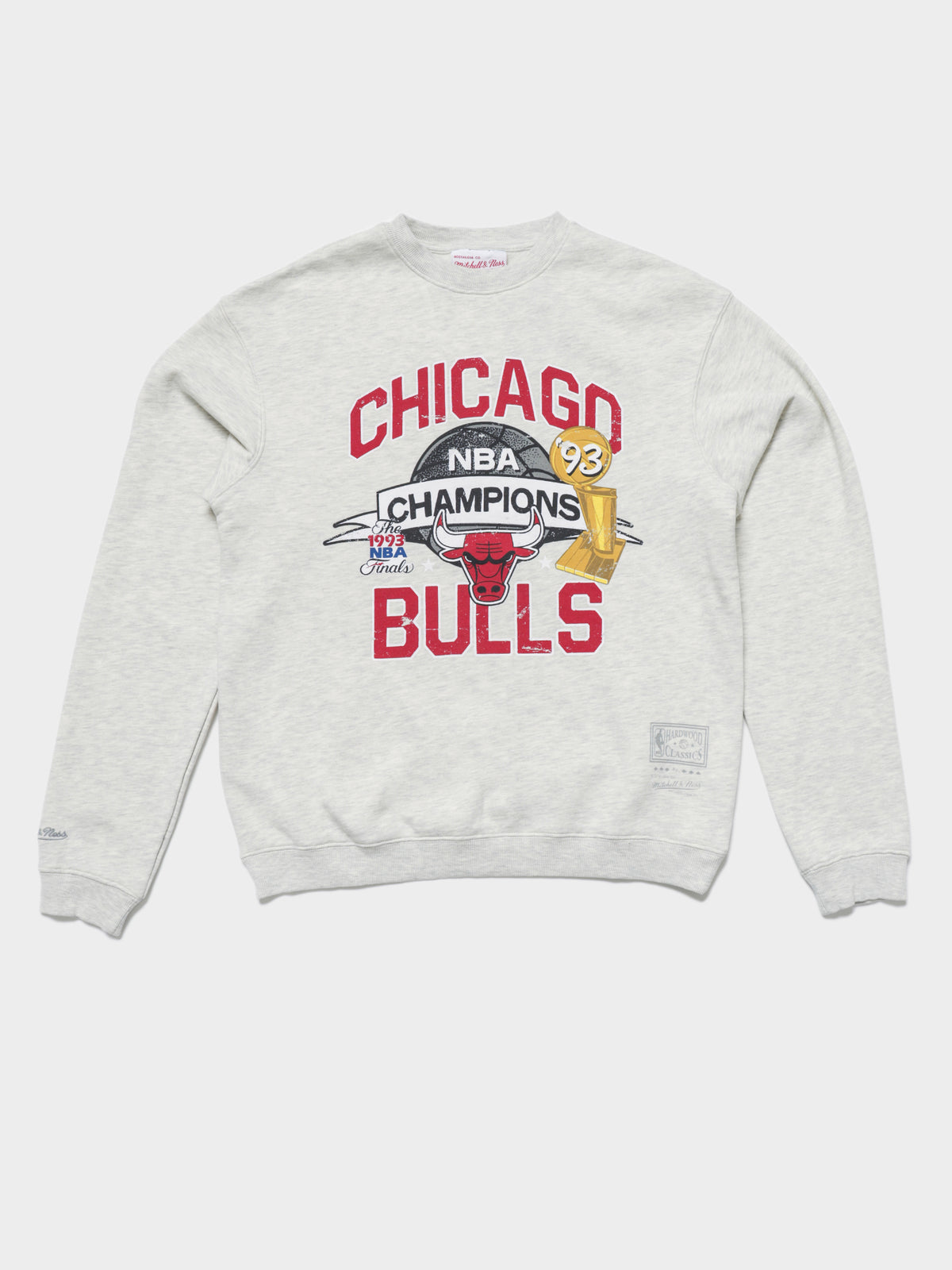 Team History Chicago Bulls Crew in Vintage White Marl