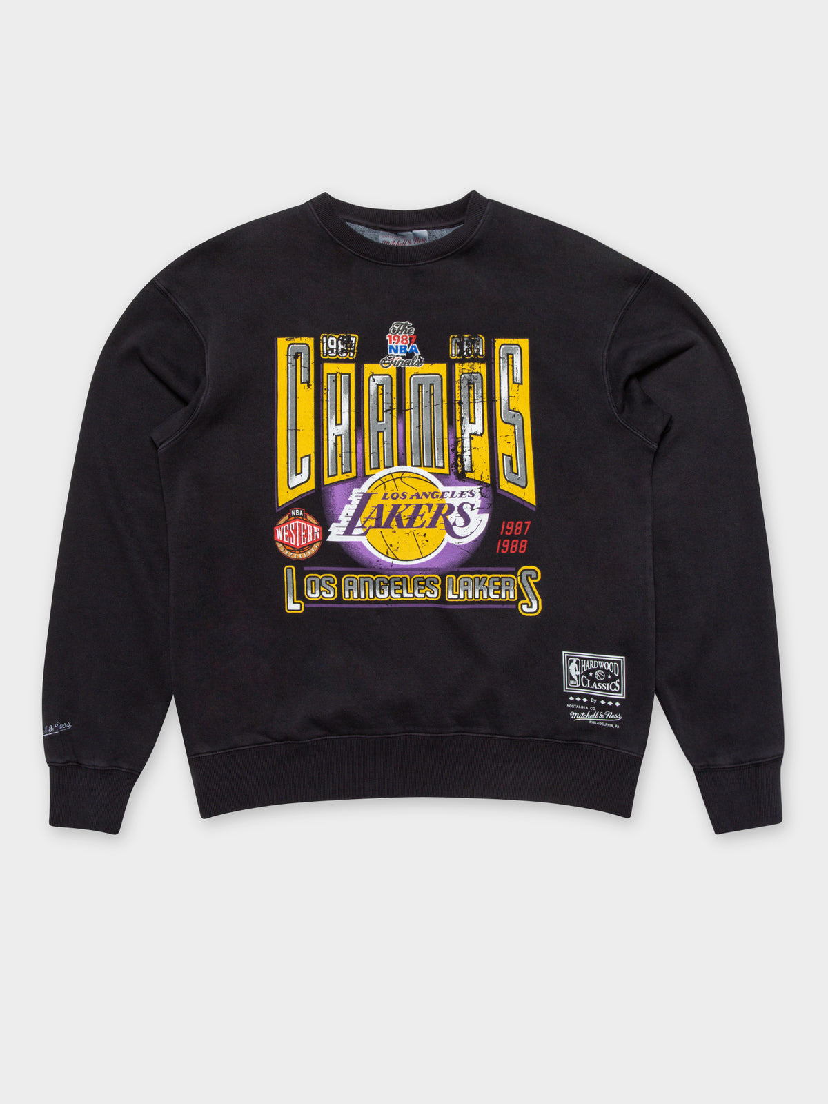 Vintage Champions Lakers Crewneck in Black